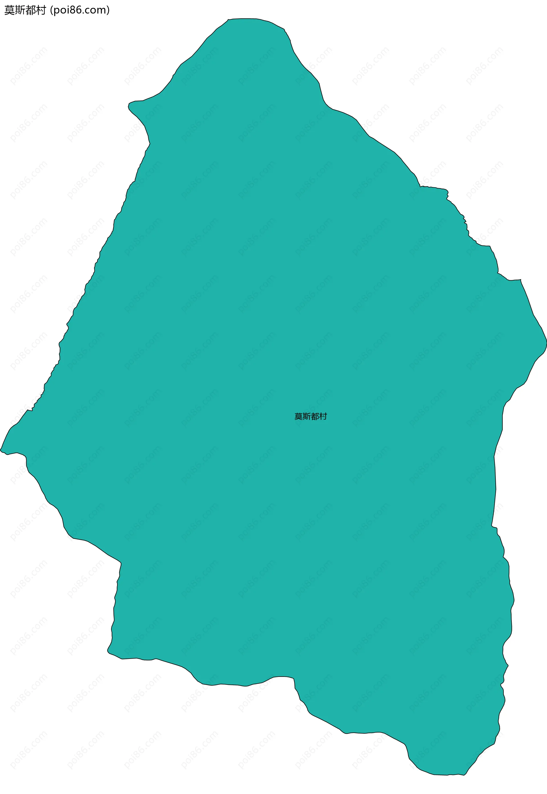 莫斯都村边界地图