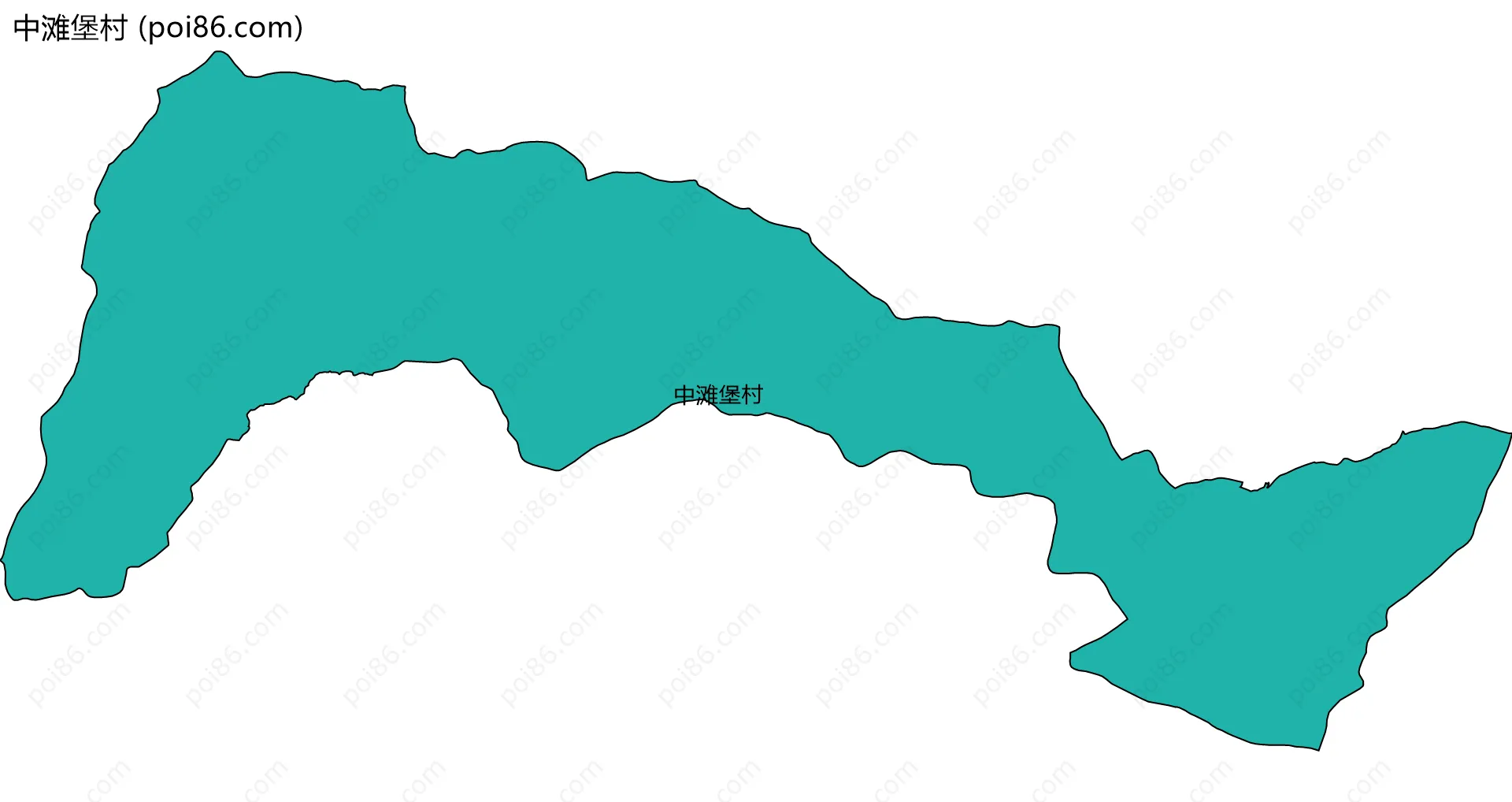 中滩堡村边界地图