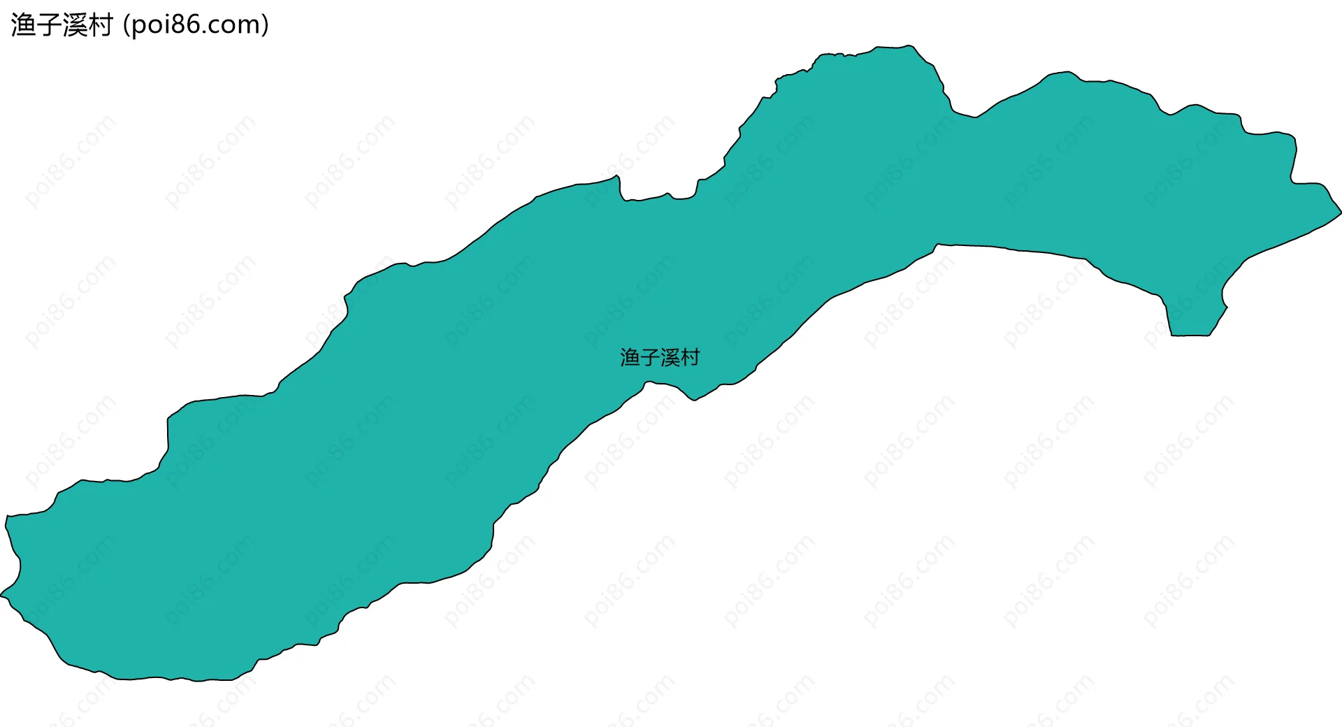 渔子溪村边界地图