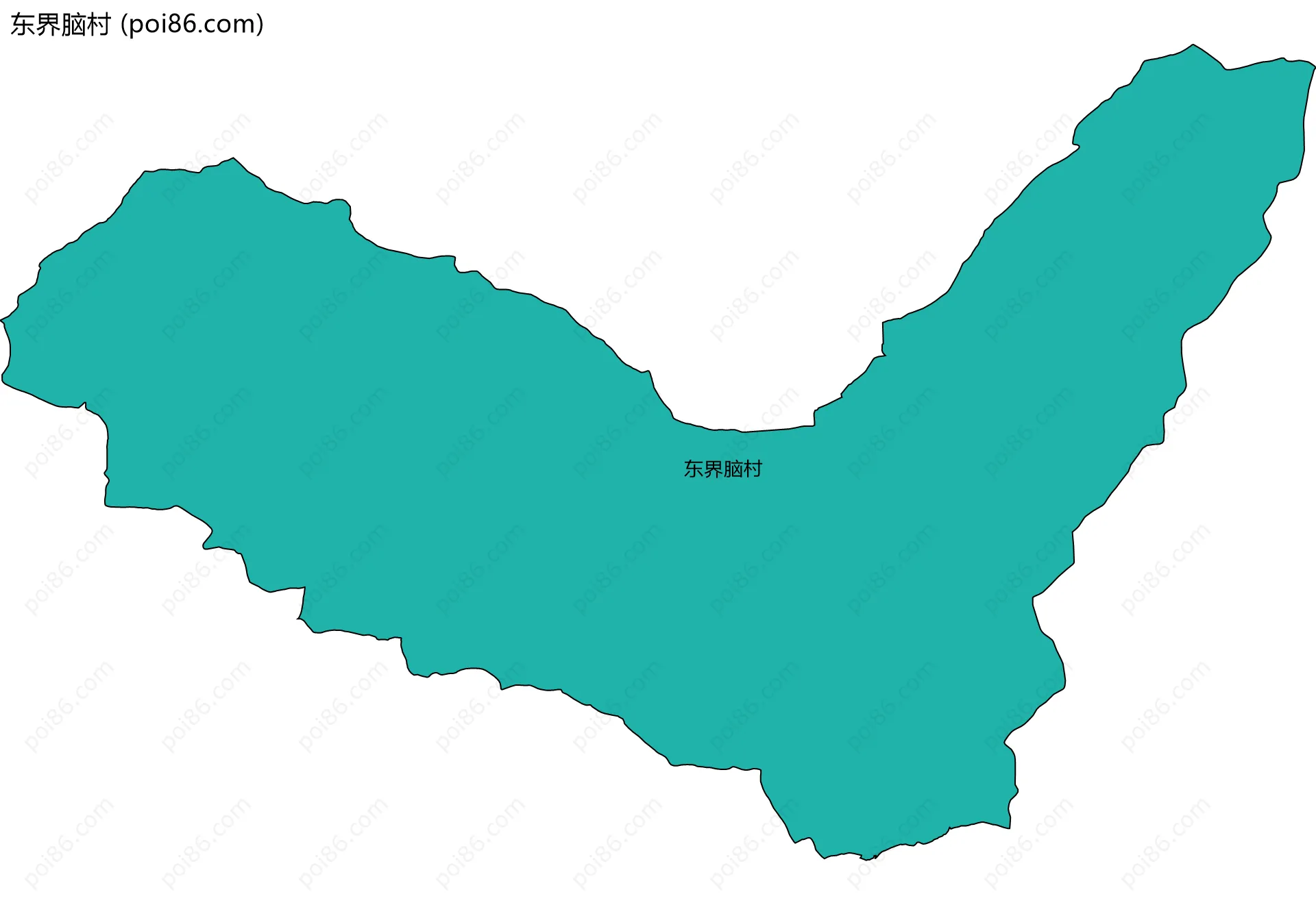 东界脑村边界地图
