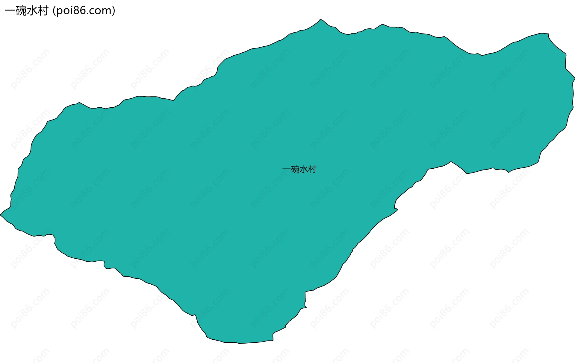 一碗水村边界地图