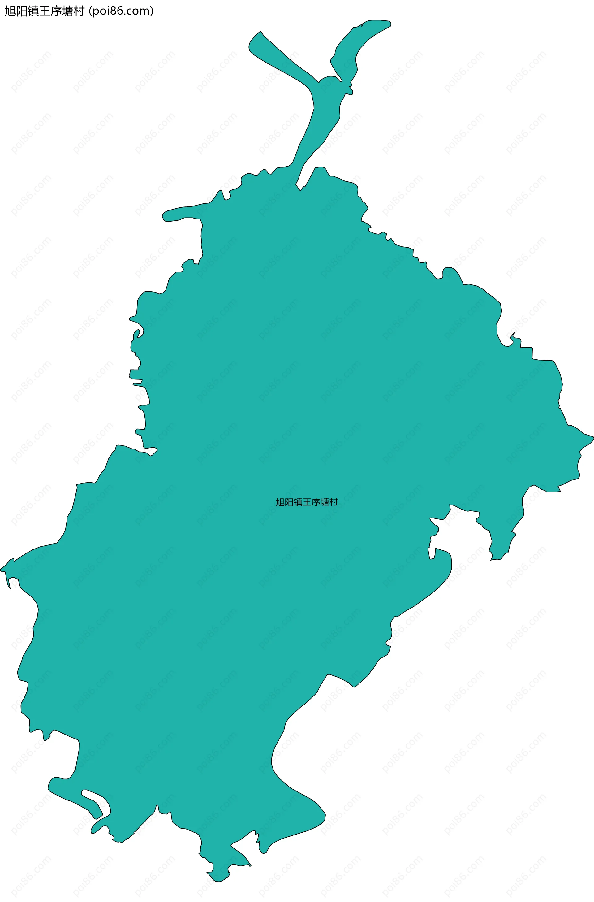 旭阳镇王序塘村边界地图