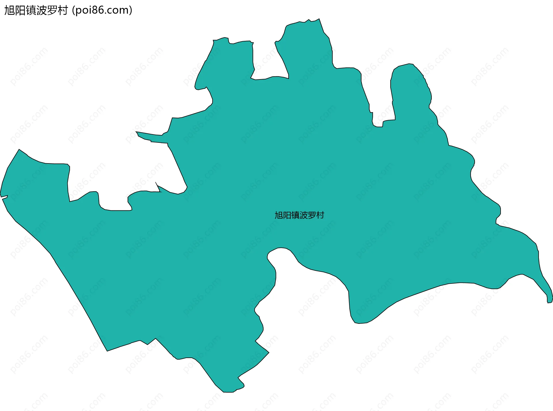 旭阳镇波罗村边界地图