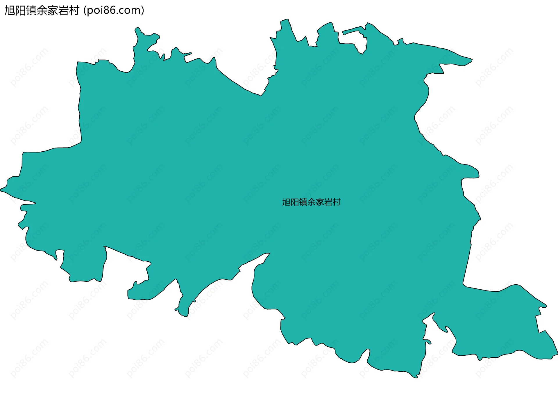旭阳镇余家岩村边界地图