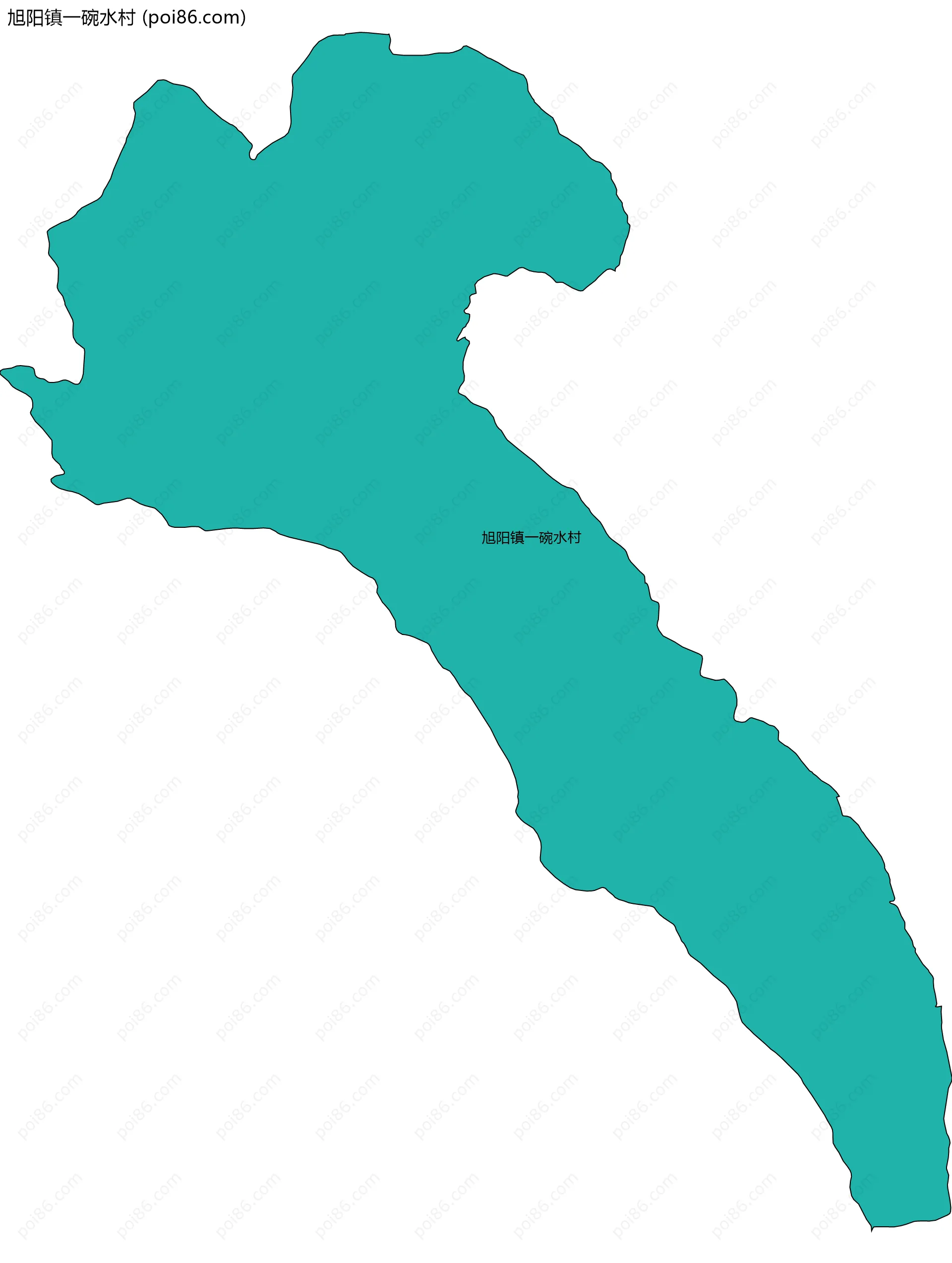 旭阳镇一碗水村边界地图