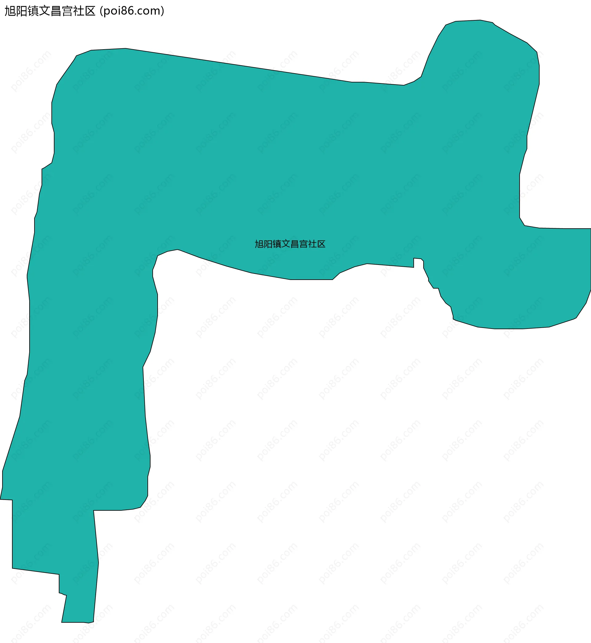 旭阳镇文昌宫社区边界地图
