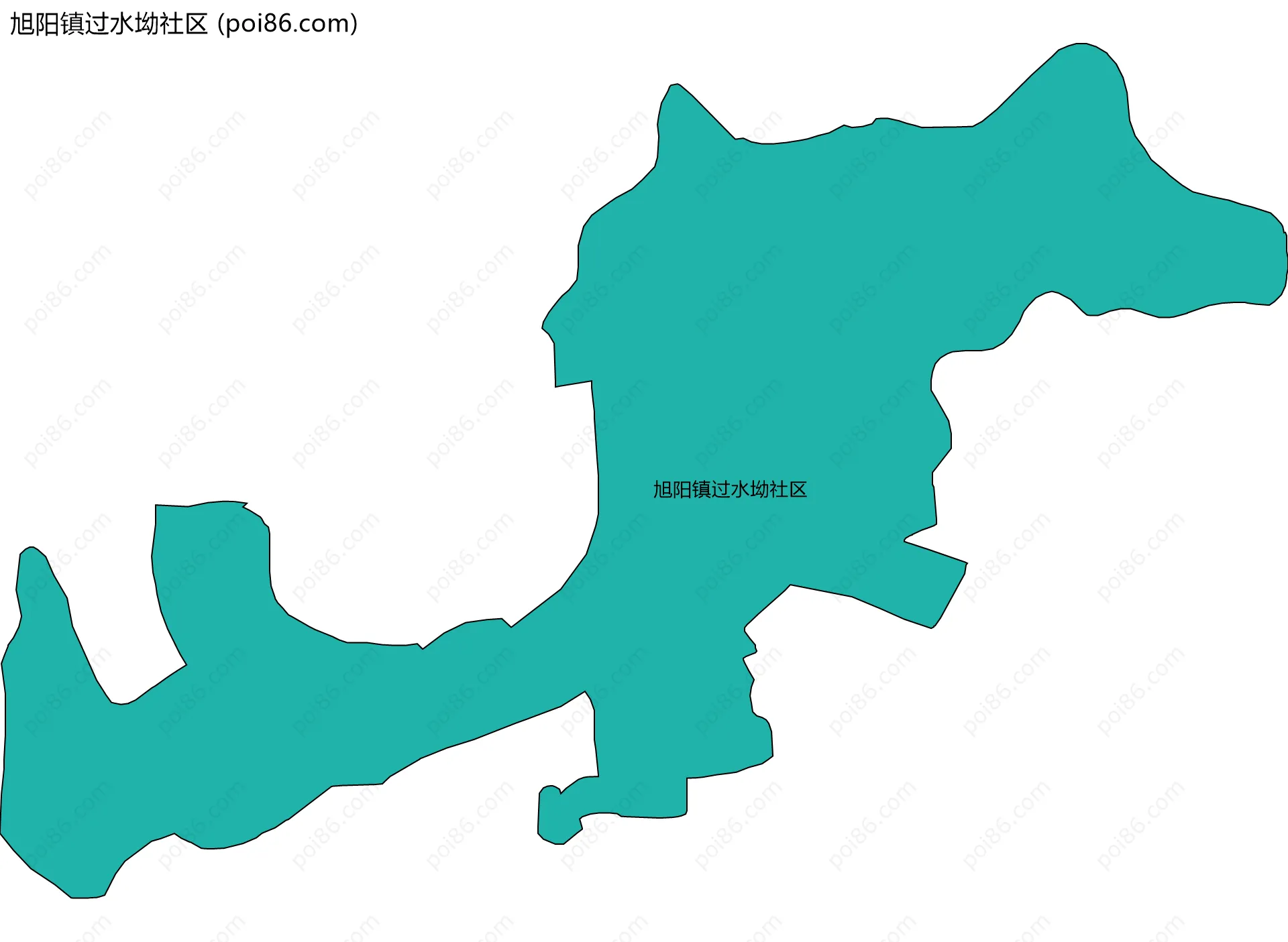 旭阳镇过水坳社区边界地图