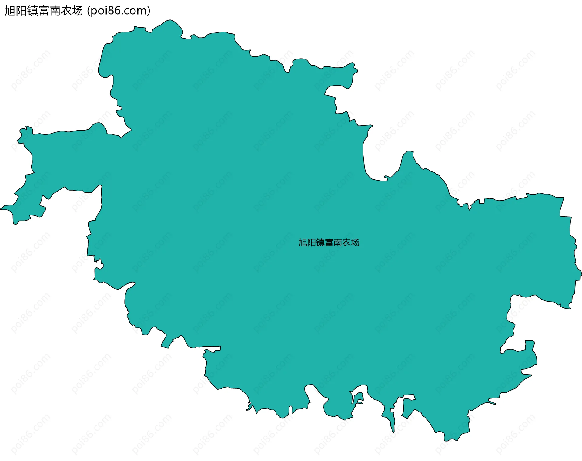 旭阳镇富南农场边界地图