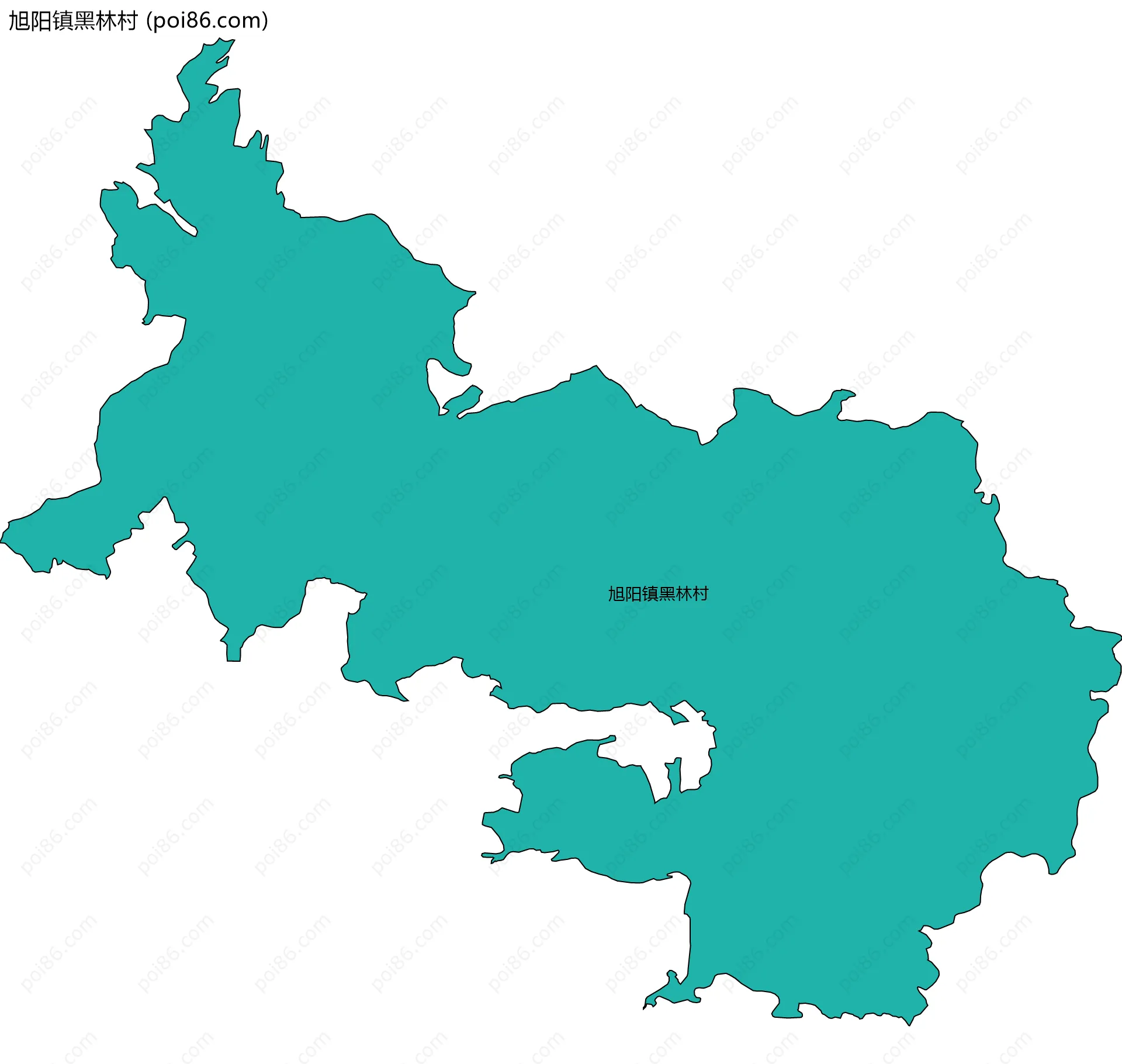 旭阳镇黑林村边界地图
