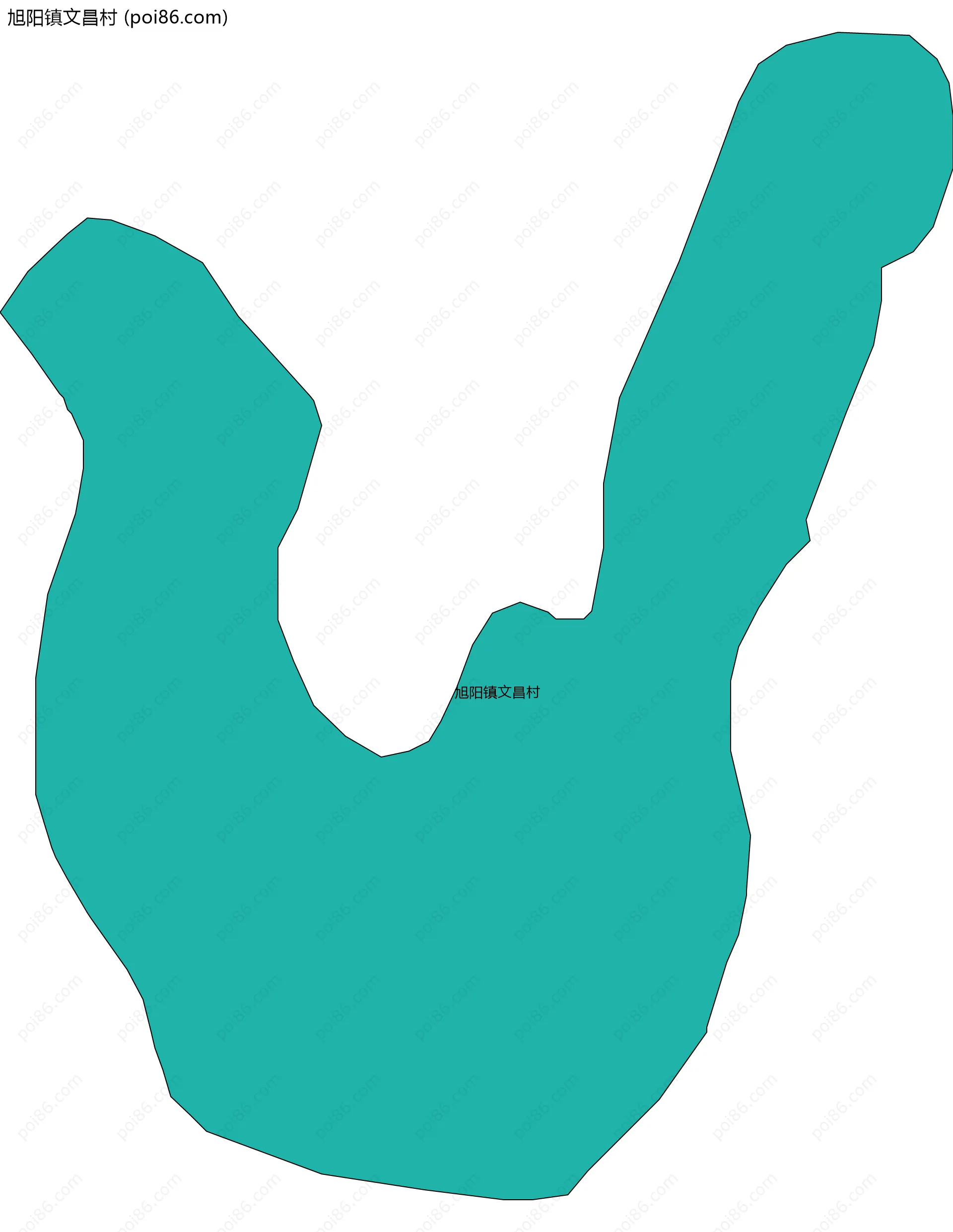 旭阳镇文昌村边界地图