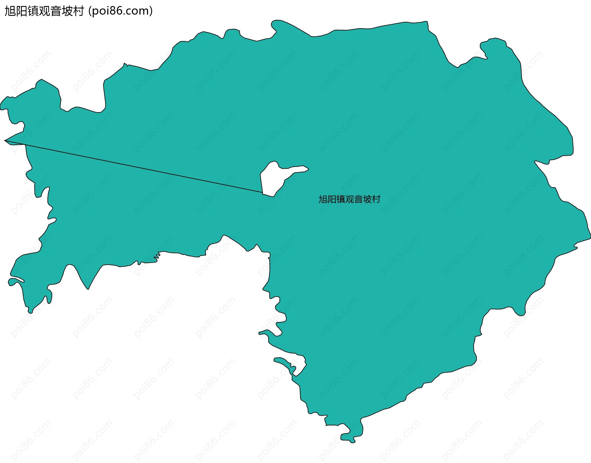 旭阳镇观音坡村边界地图