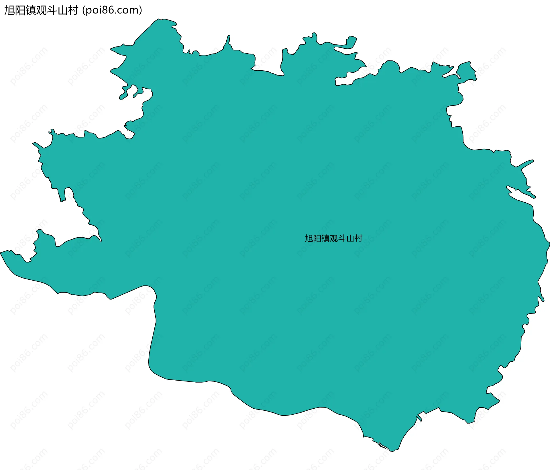旭阳镇观斗山村边界地图