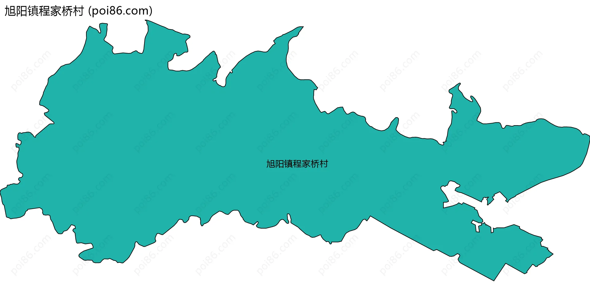 旭阳镇程家桥村边界地图