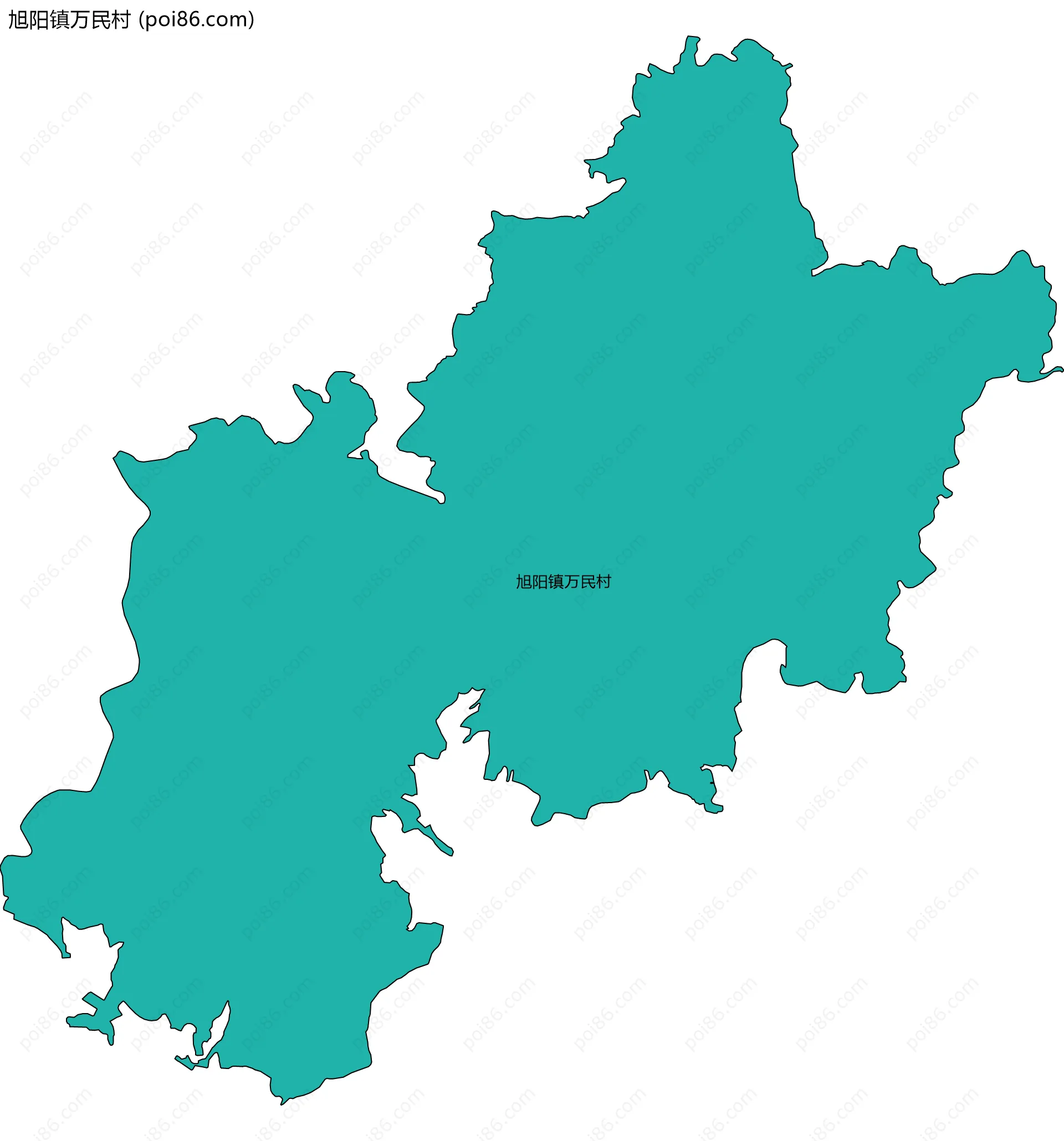 旭阳镇万民村边界地图