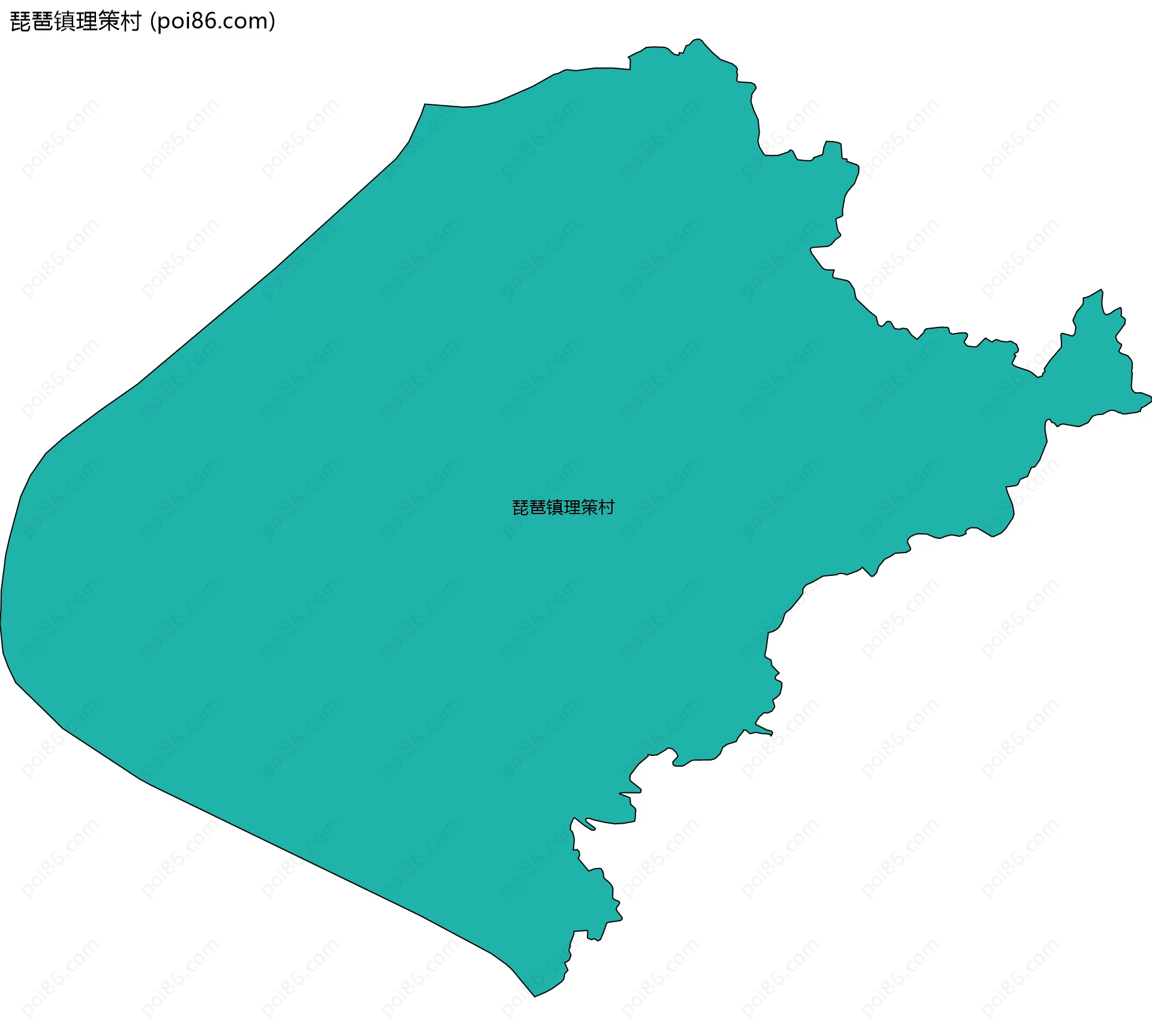 琵琶镇理策村边界地图