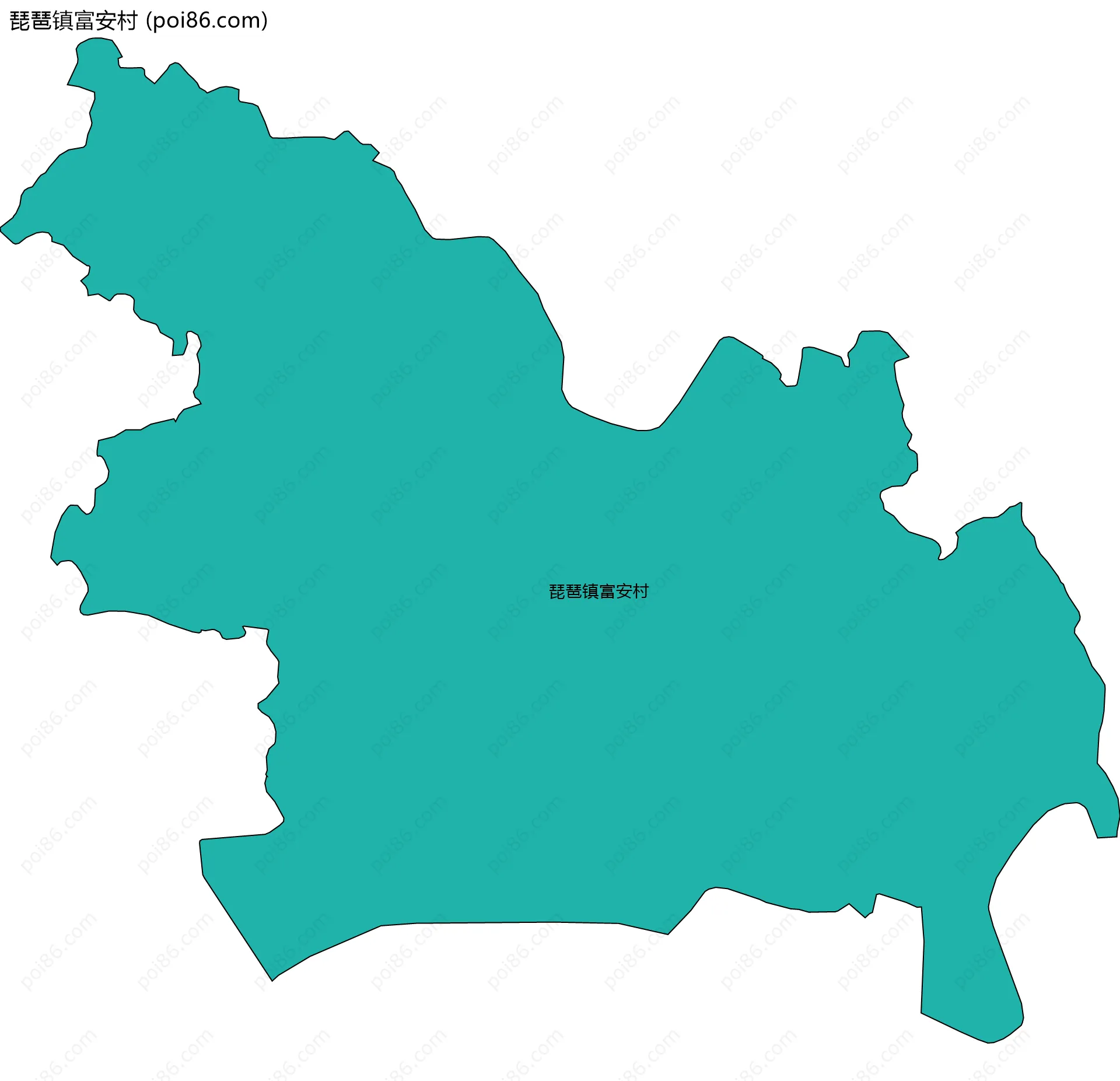 琵琶镇富安村边界地图