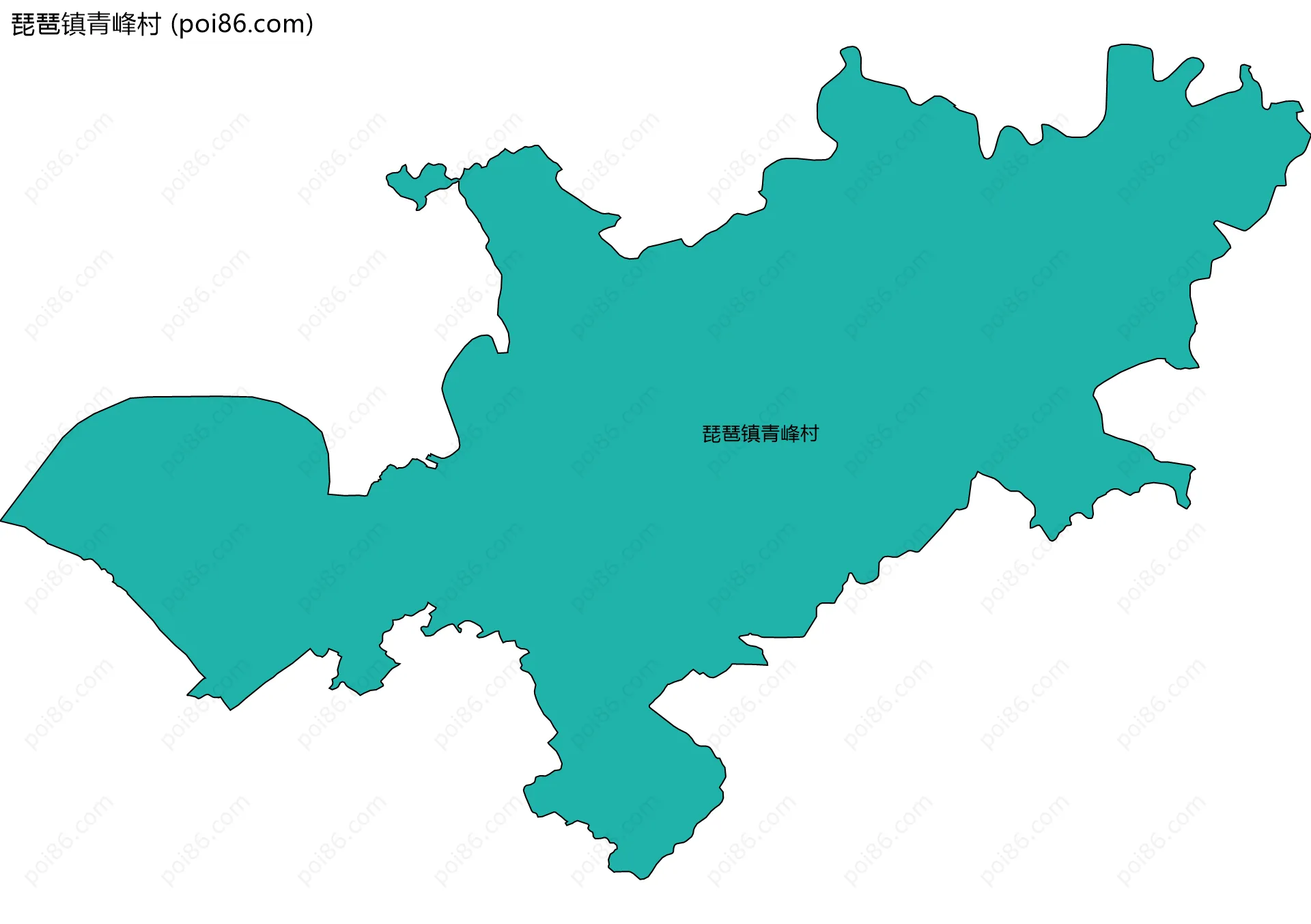 琵琶镇青峰村边界地图