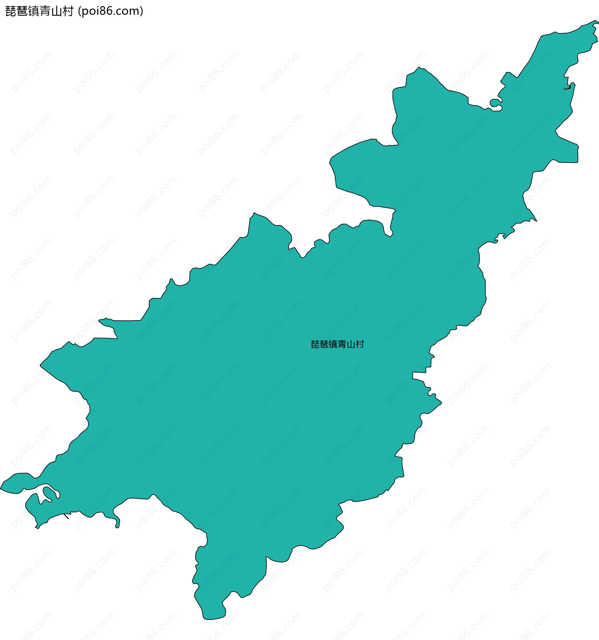 琵琶镇青山村边界地图