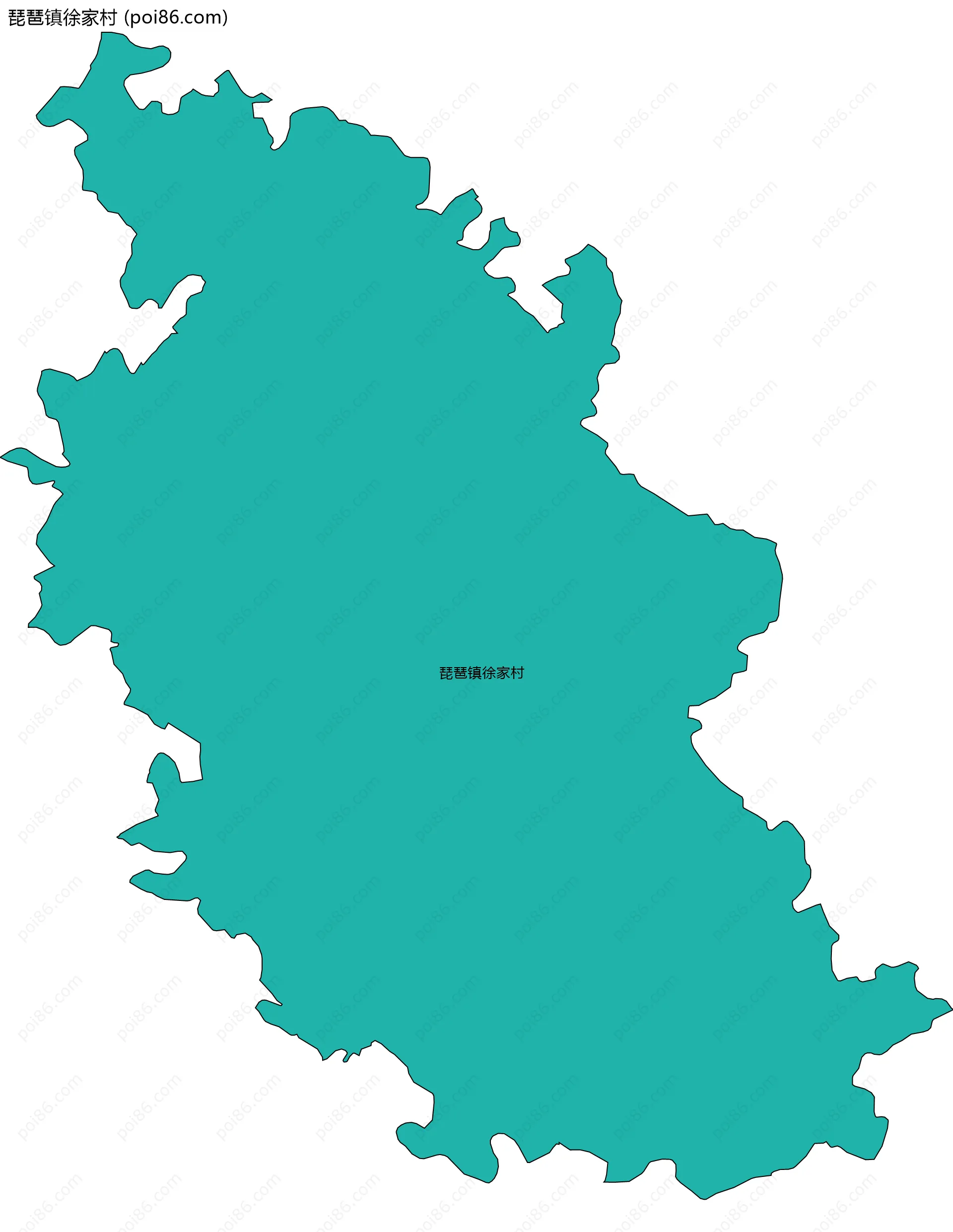 琵琶镇徐家村边界地图