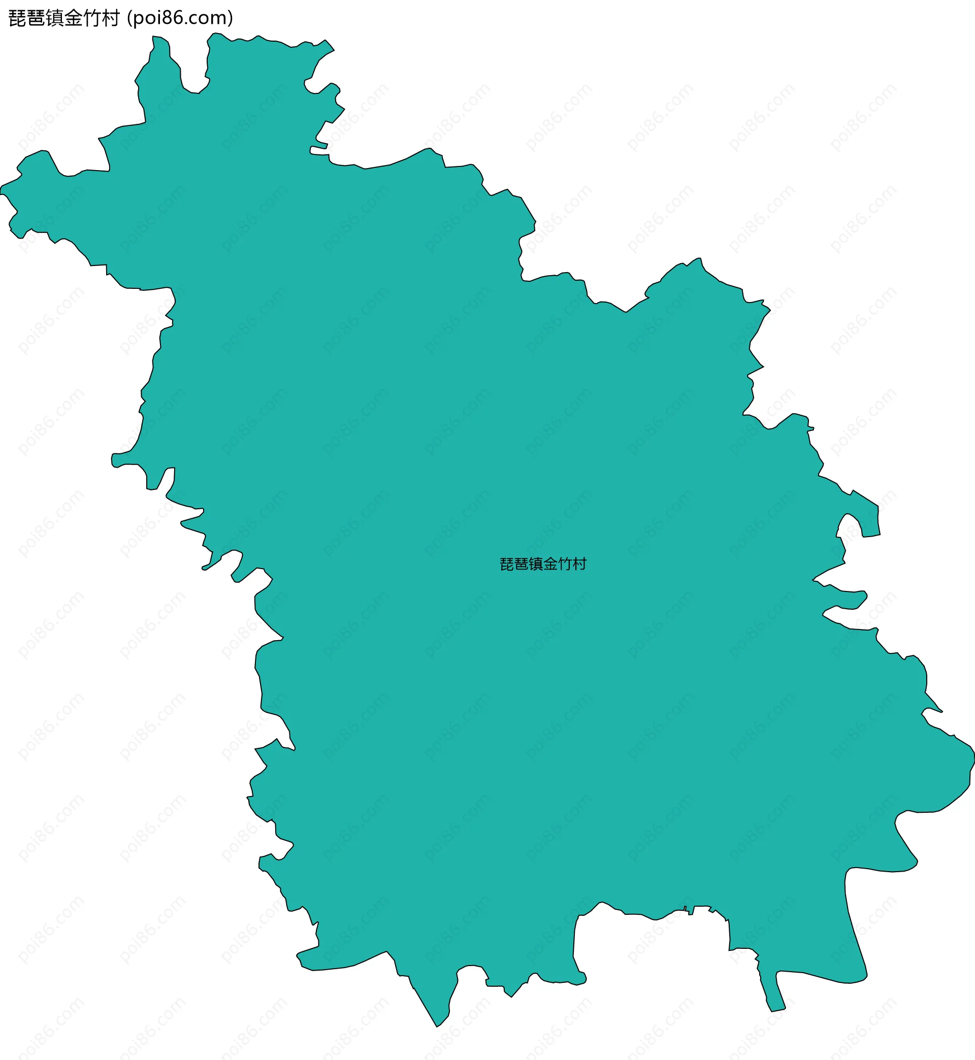 琵琶镇金竹村边界地图