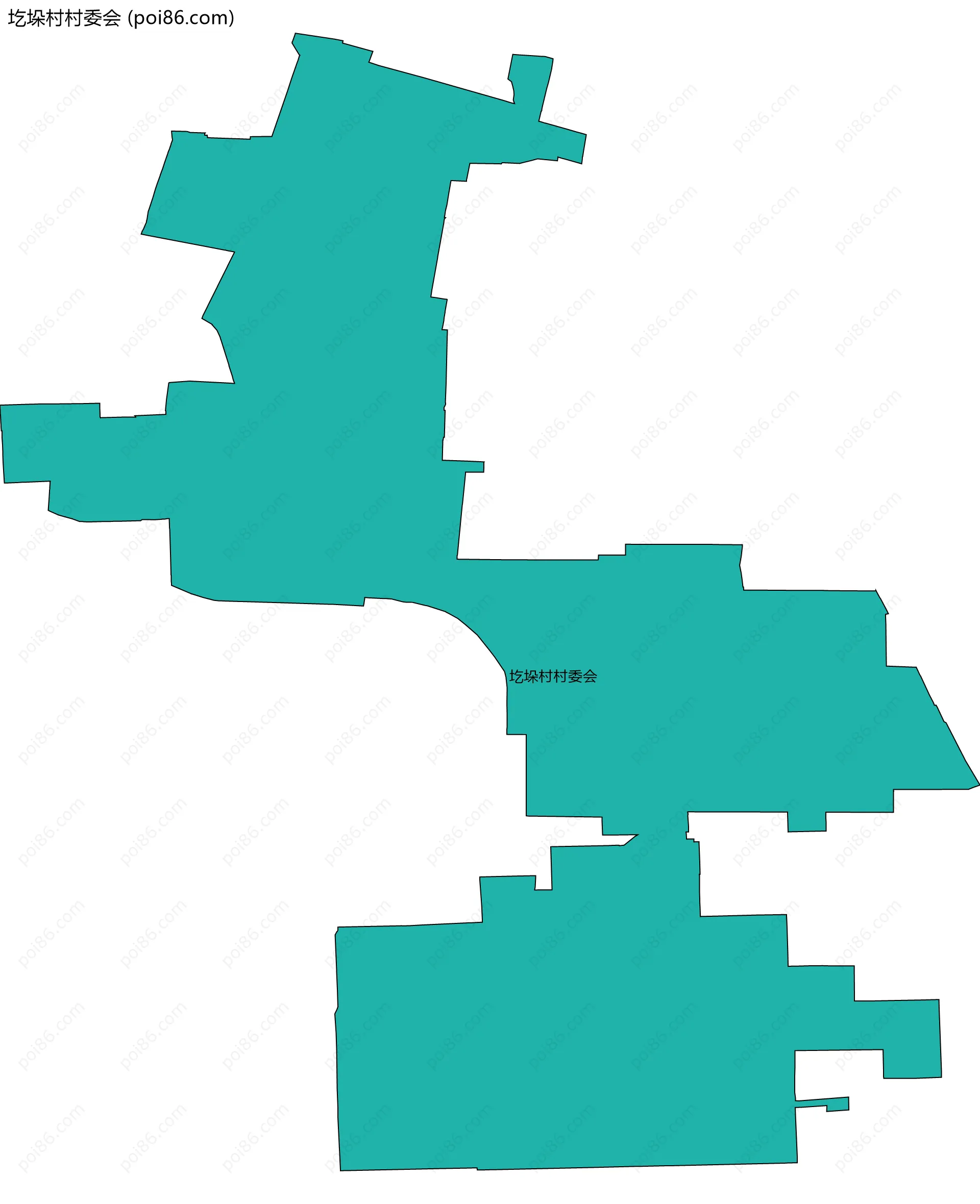 圪垛村村委会边界地图