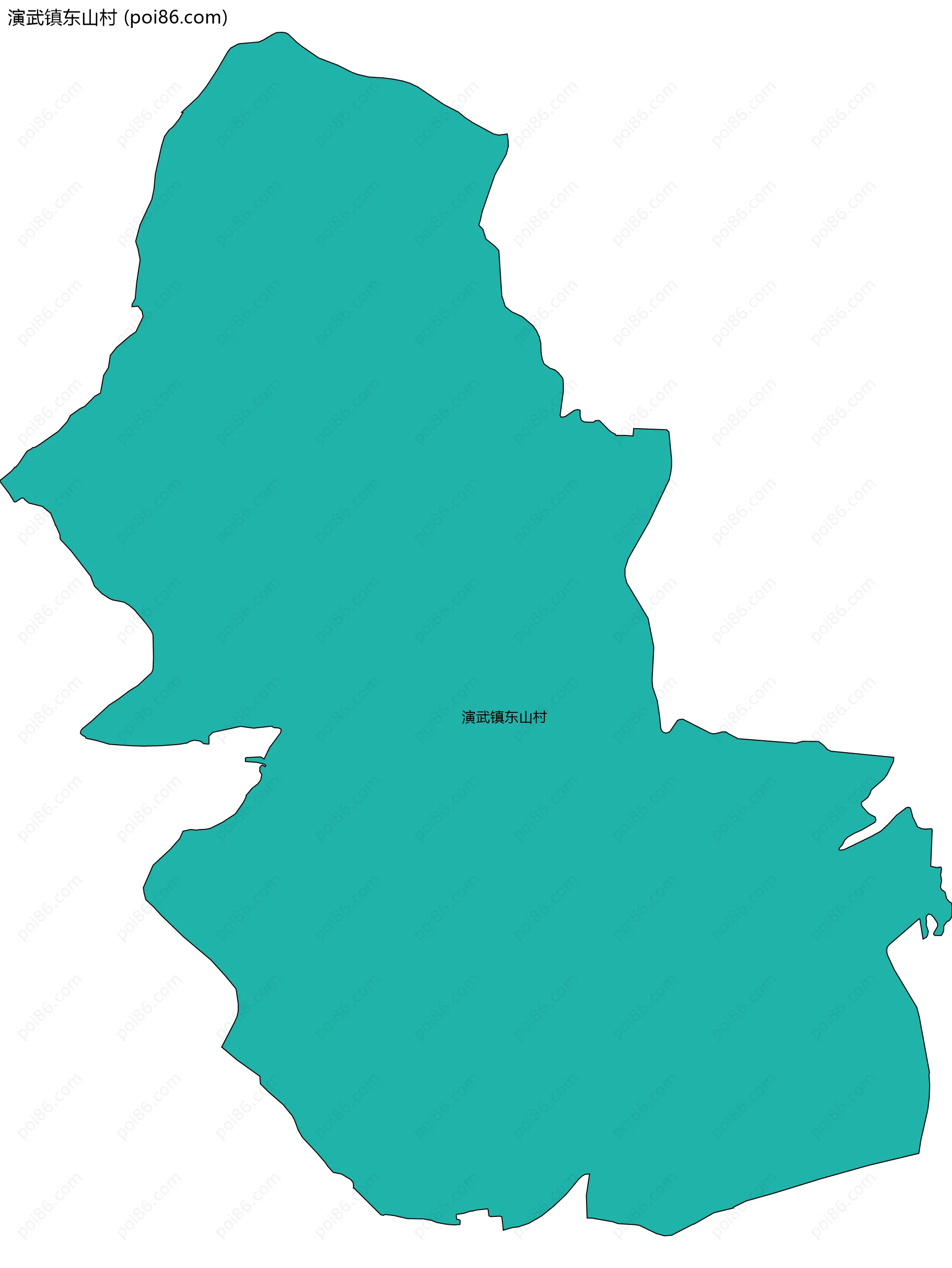 演武镇东山村边界地图