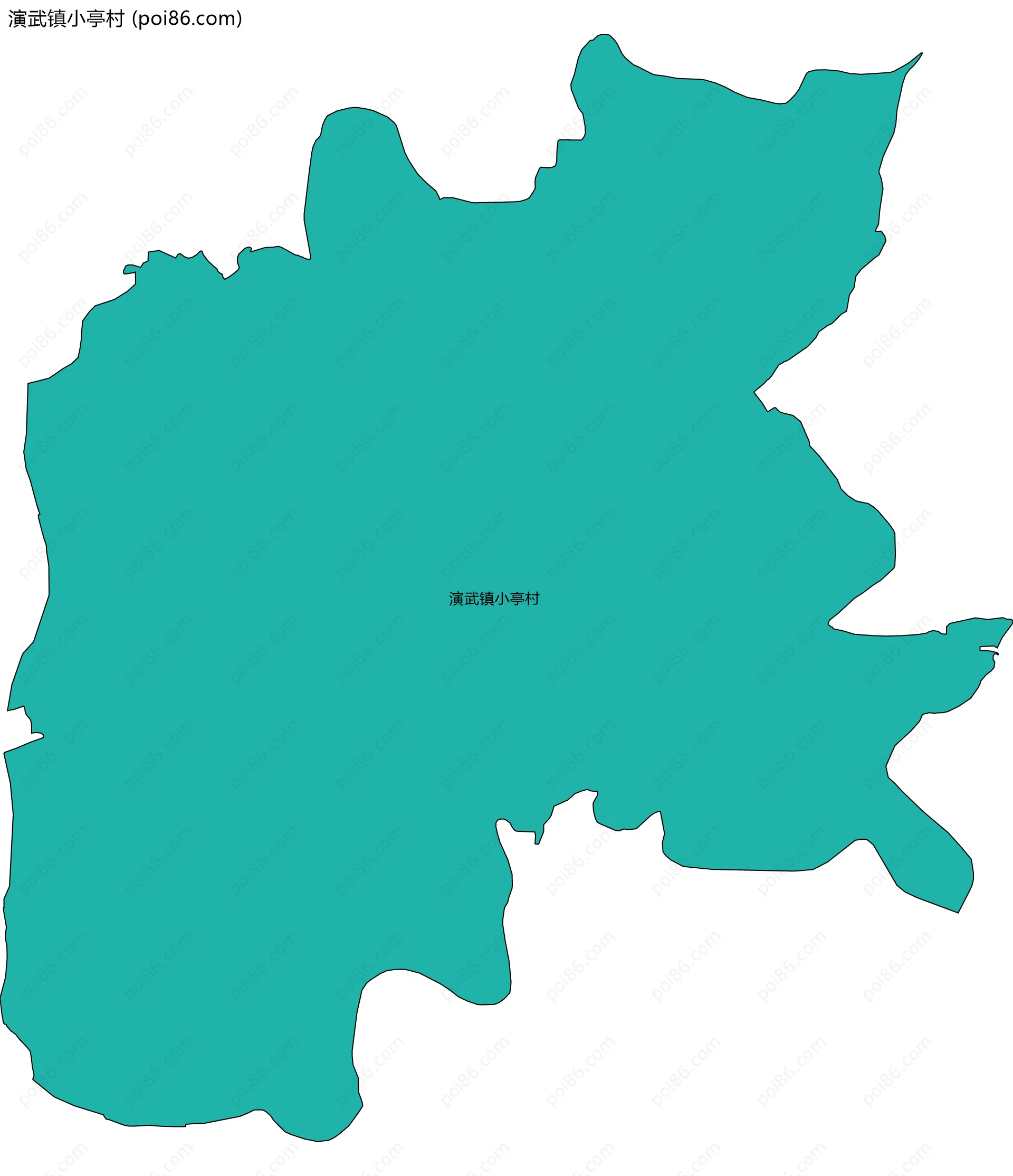演武镇小亭村边界地图