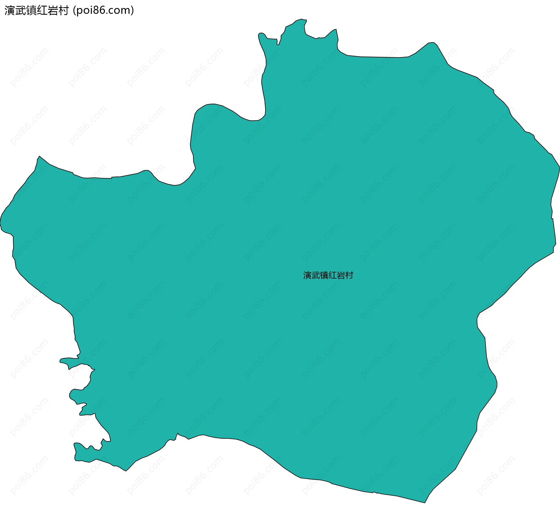 演武镇红岩村边界地图