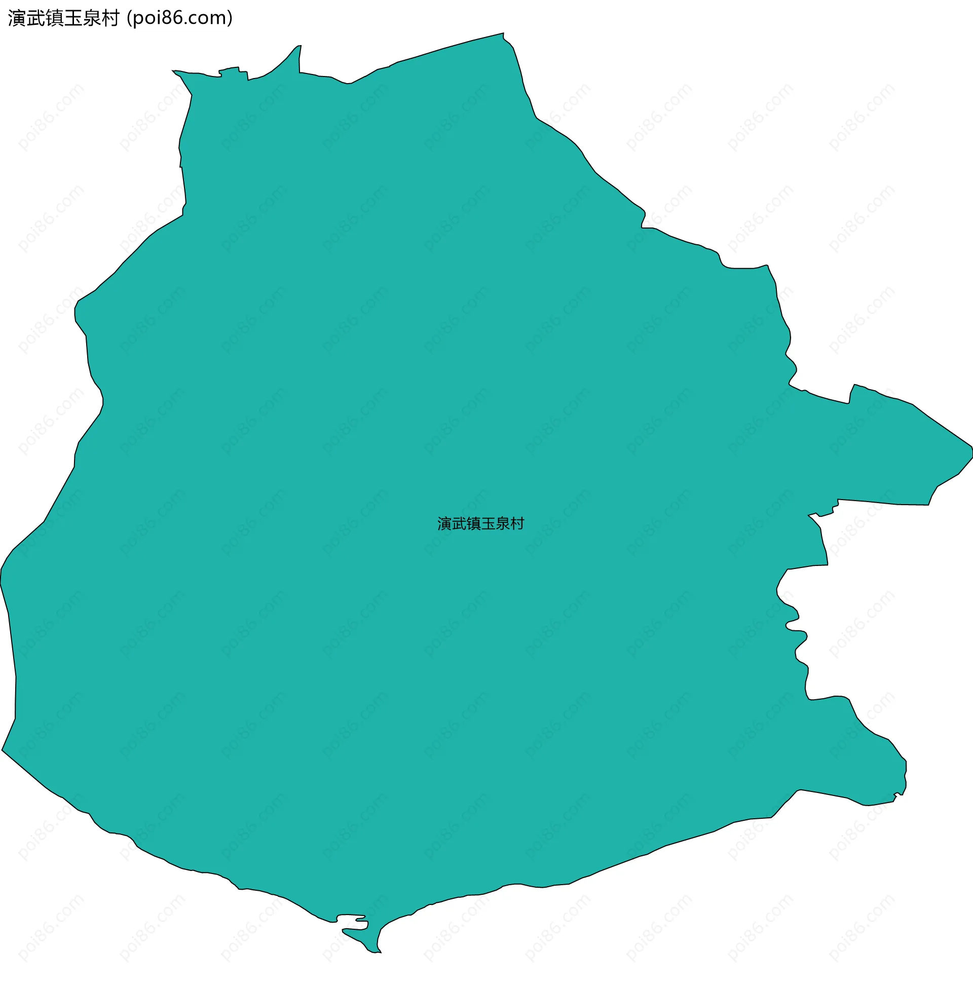 演武镇玉泉村边界地图