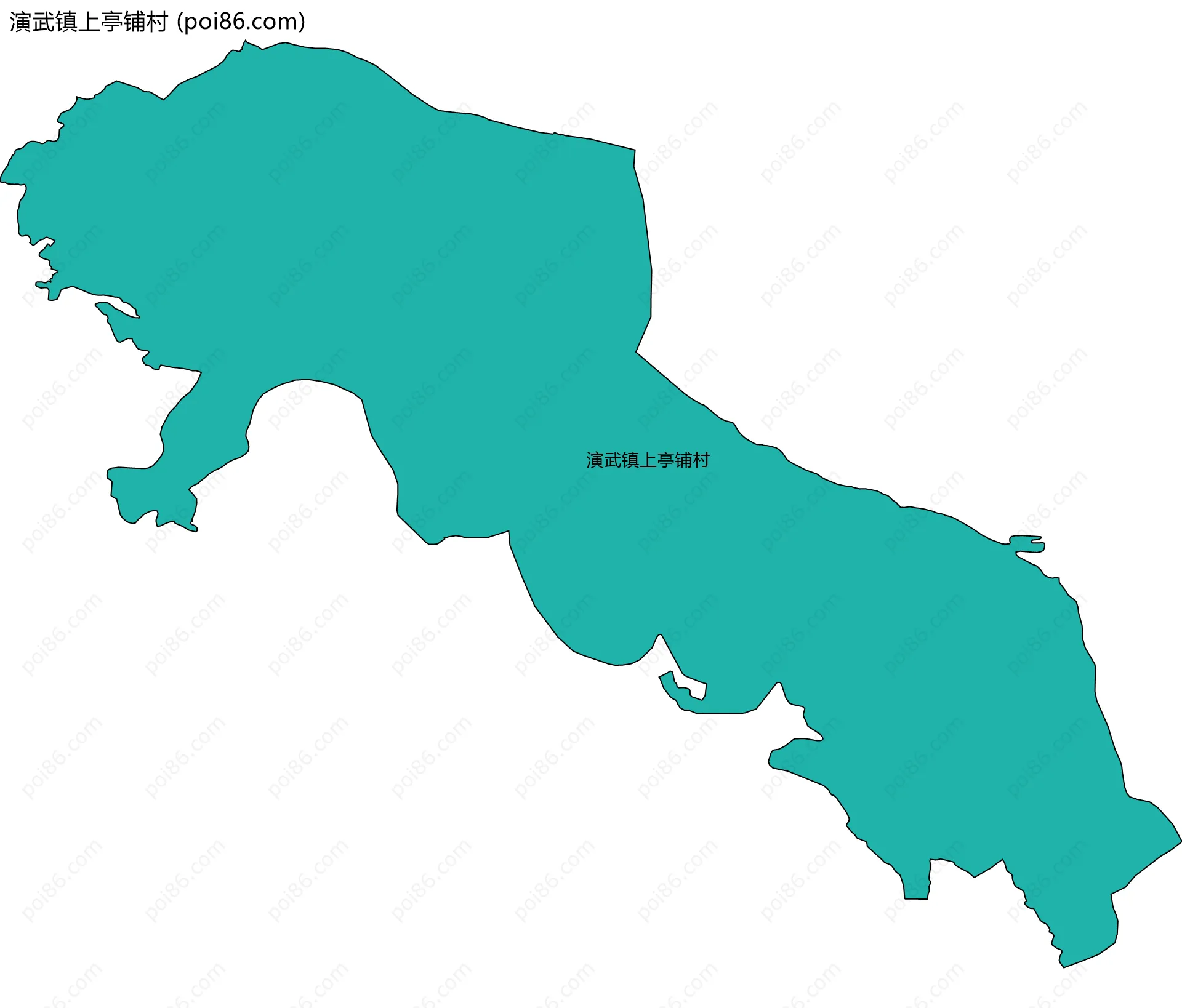 演武镇上亭铺村边界地图