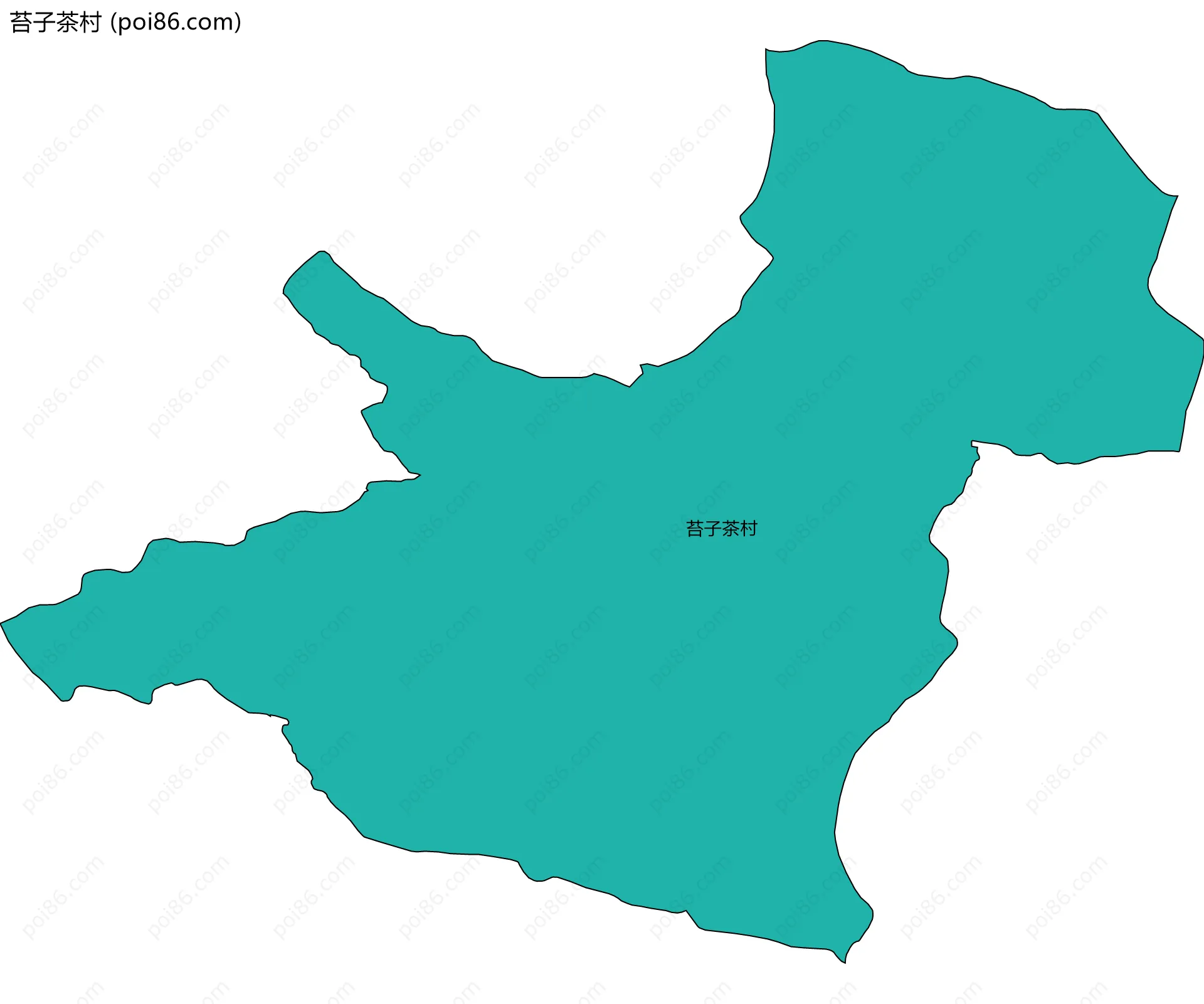 苔子茶村边界地图