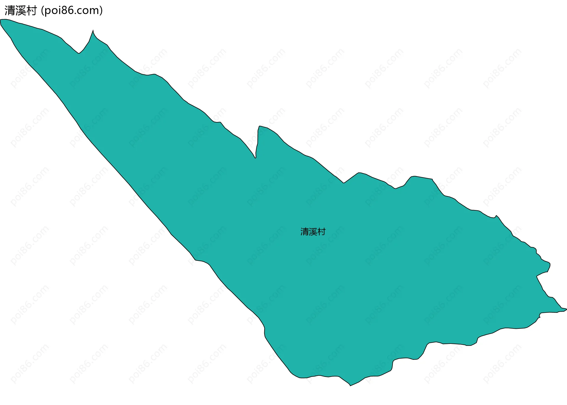 清溪村边界地图