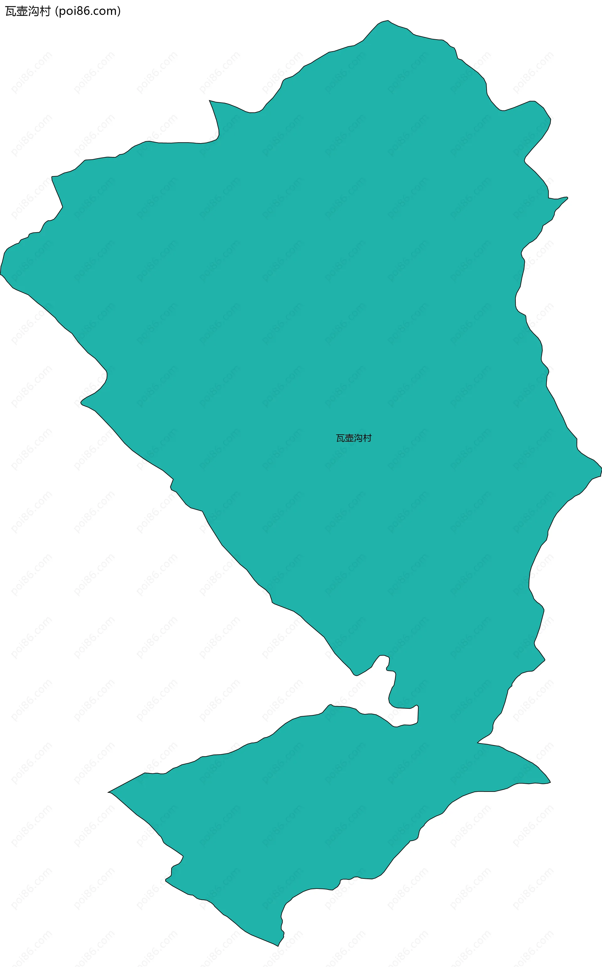 瓦壶沟村边界地图