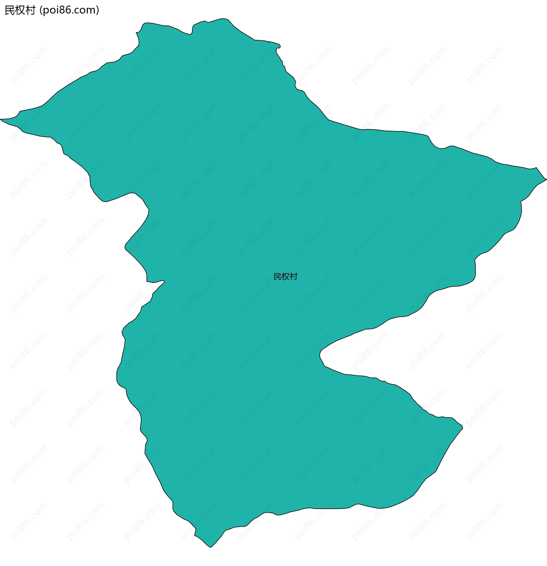 民权村边界地图