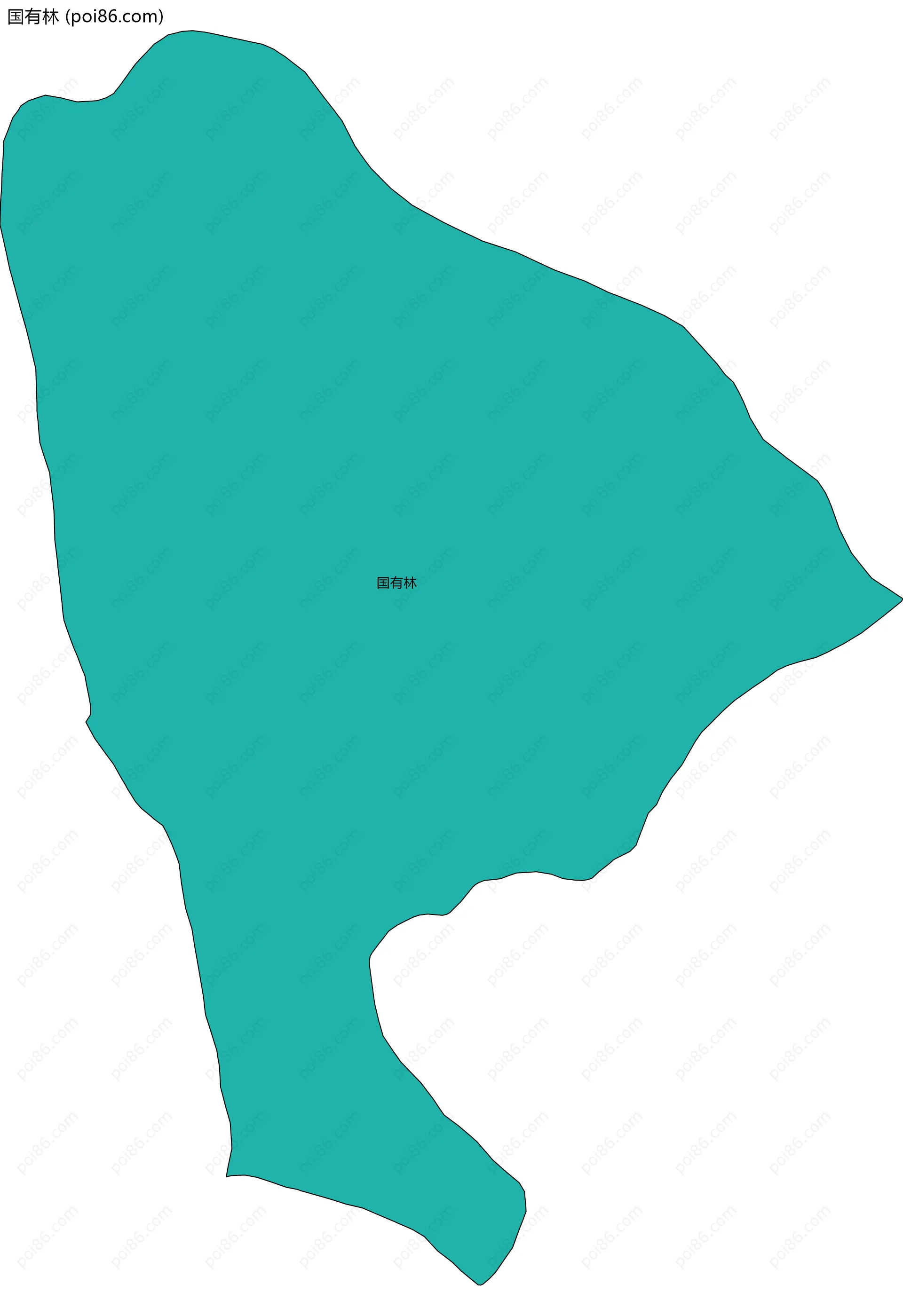 国有林边界地图