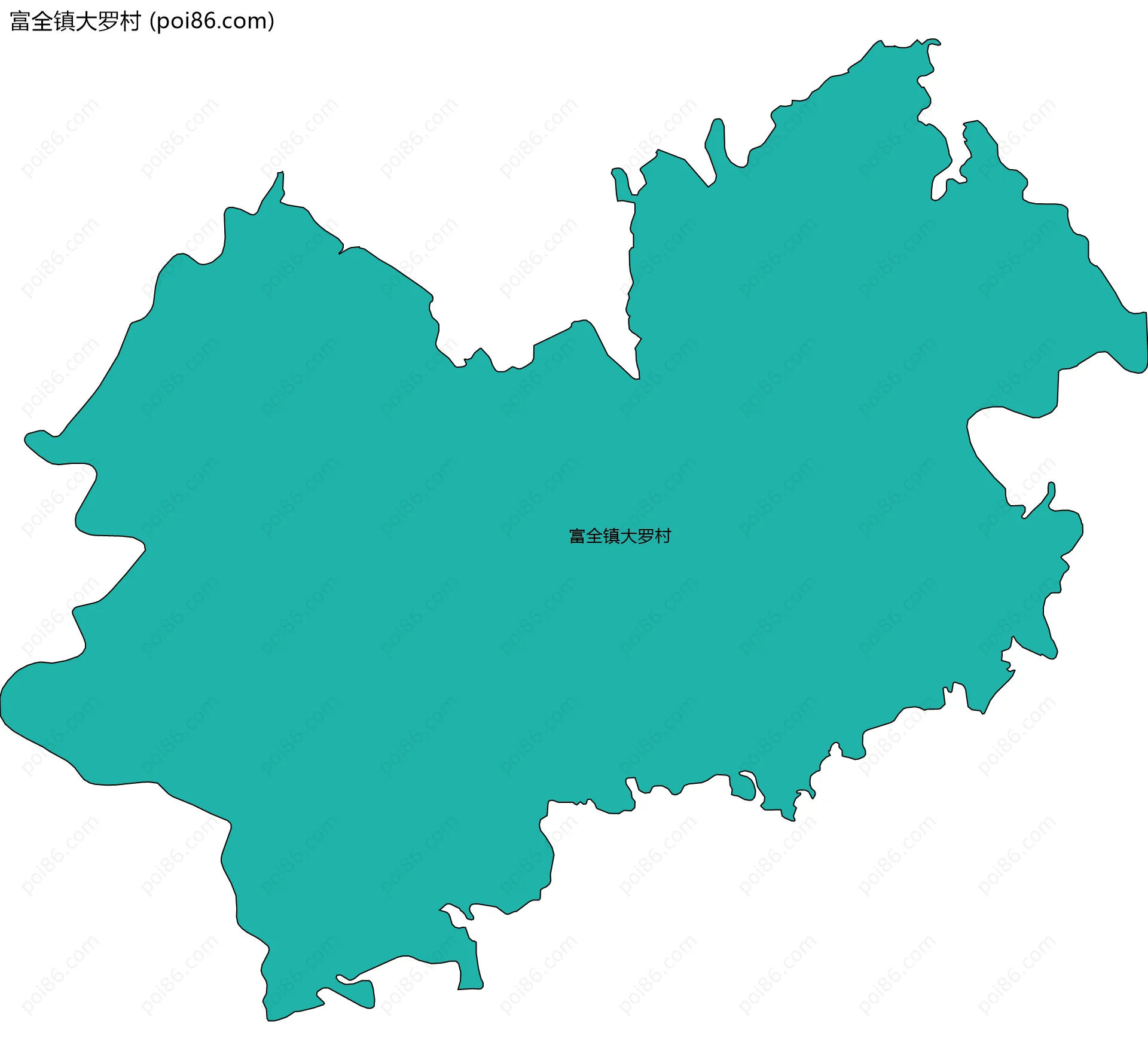 富全镇大罗村边界地图