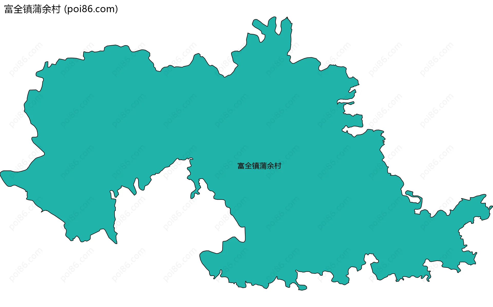 富全镇蒲余村边界地图