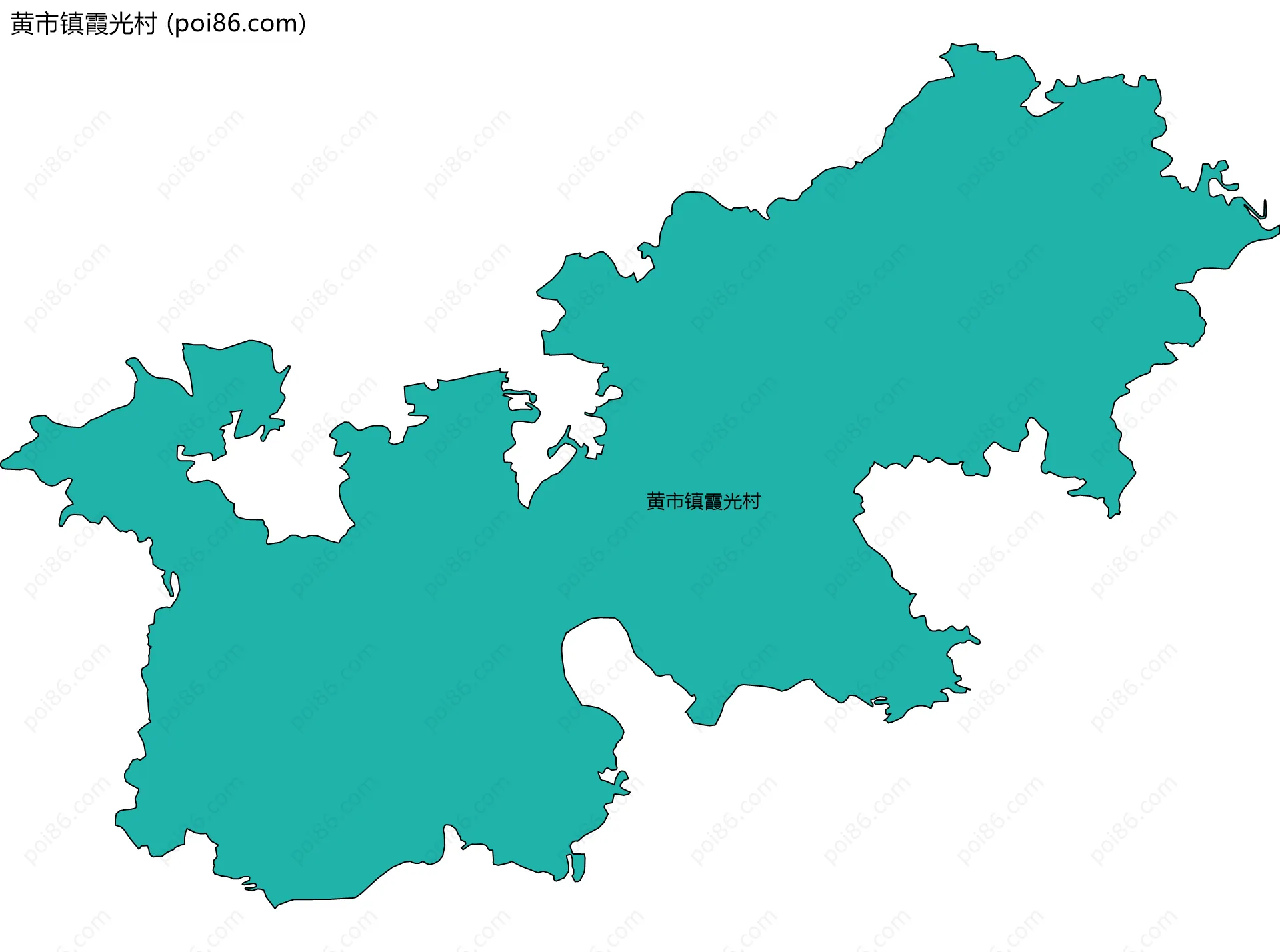 黄市镇霞光村边界地图