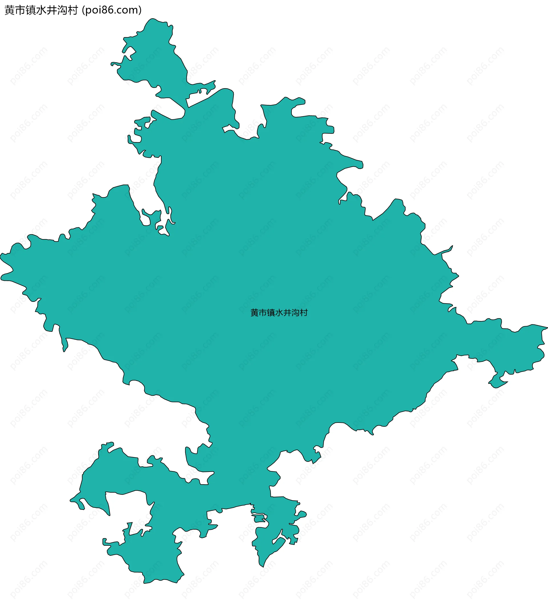 黄市镇水井沟村边界地图