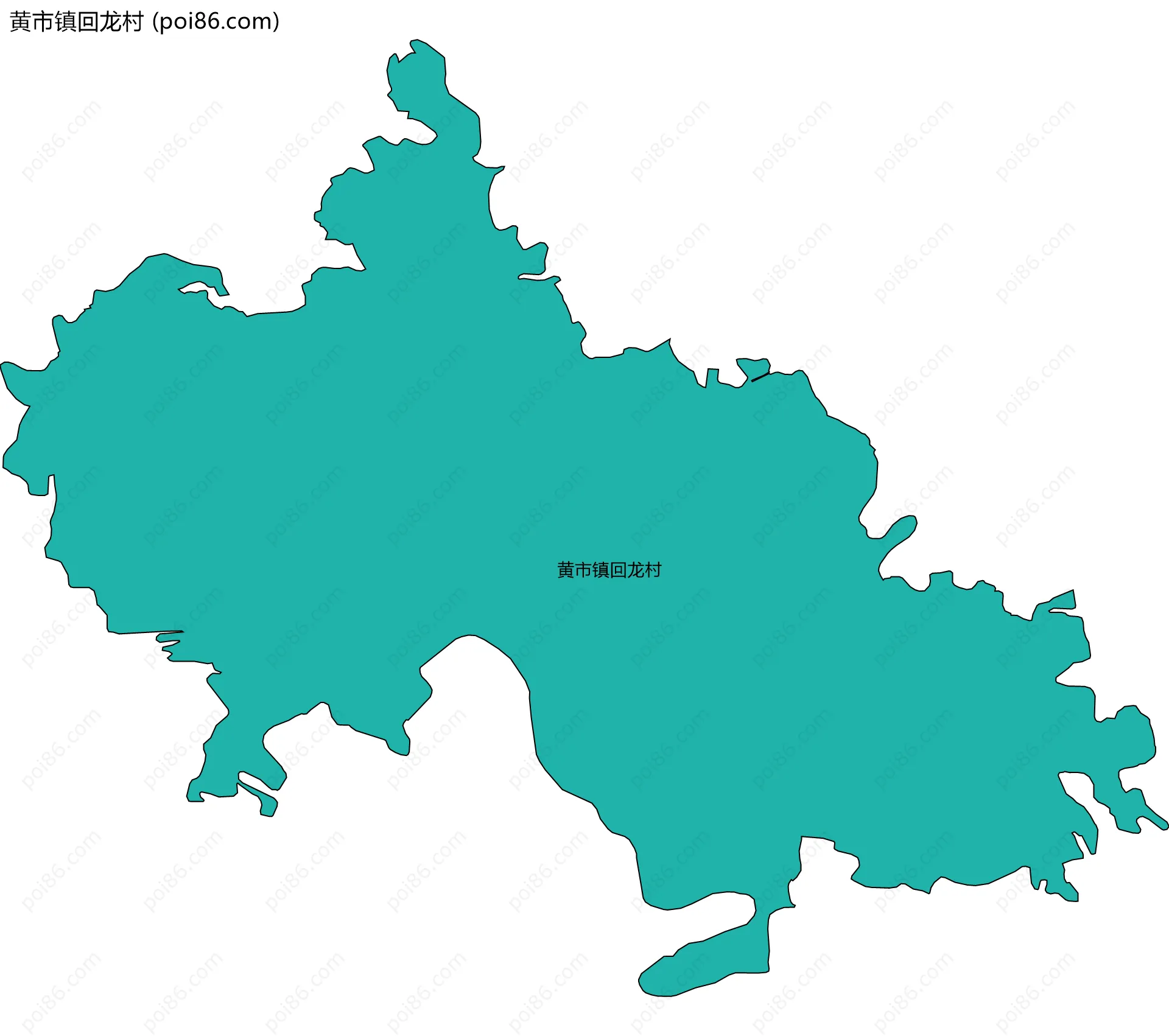 黄市镇回龙村边界地图