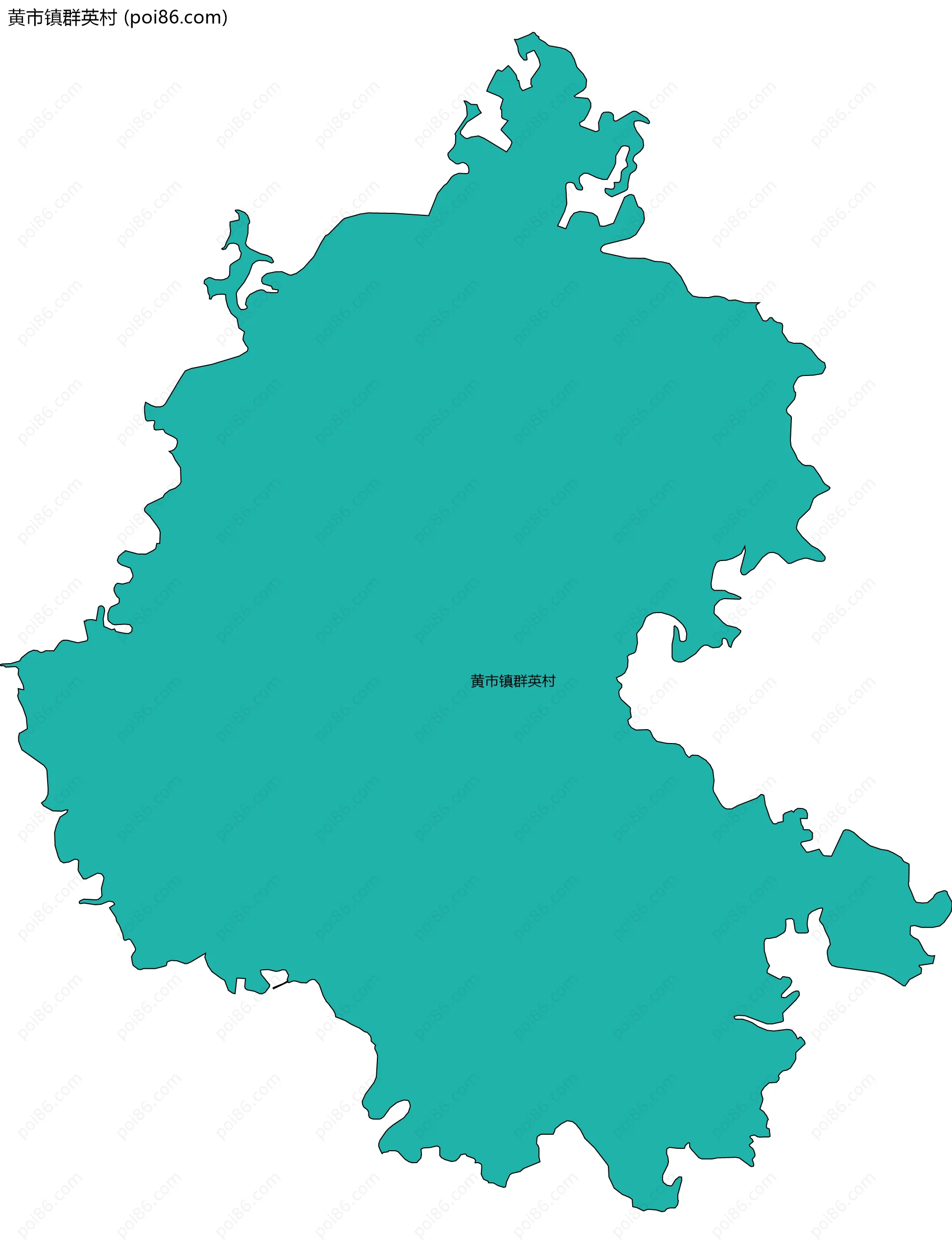 黄市镇群英村边界地图