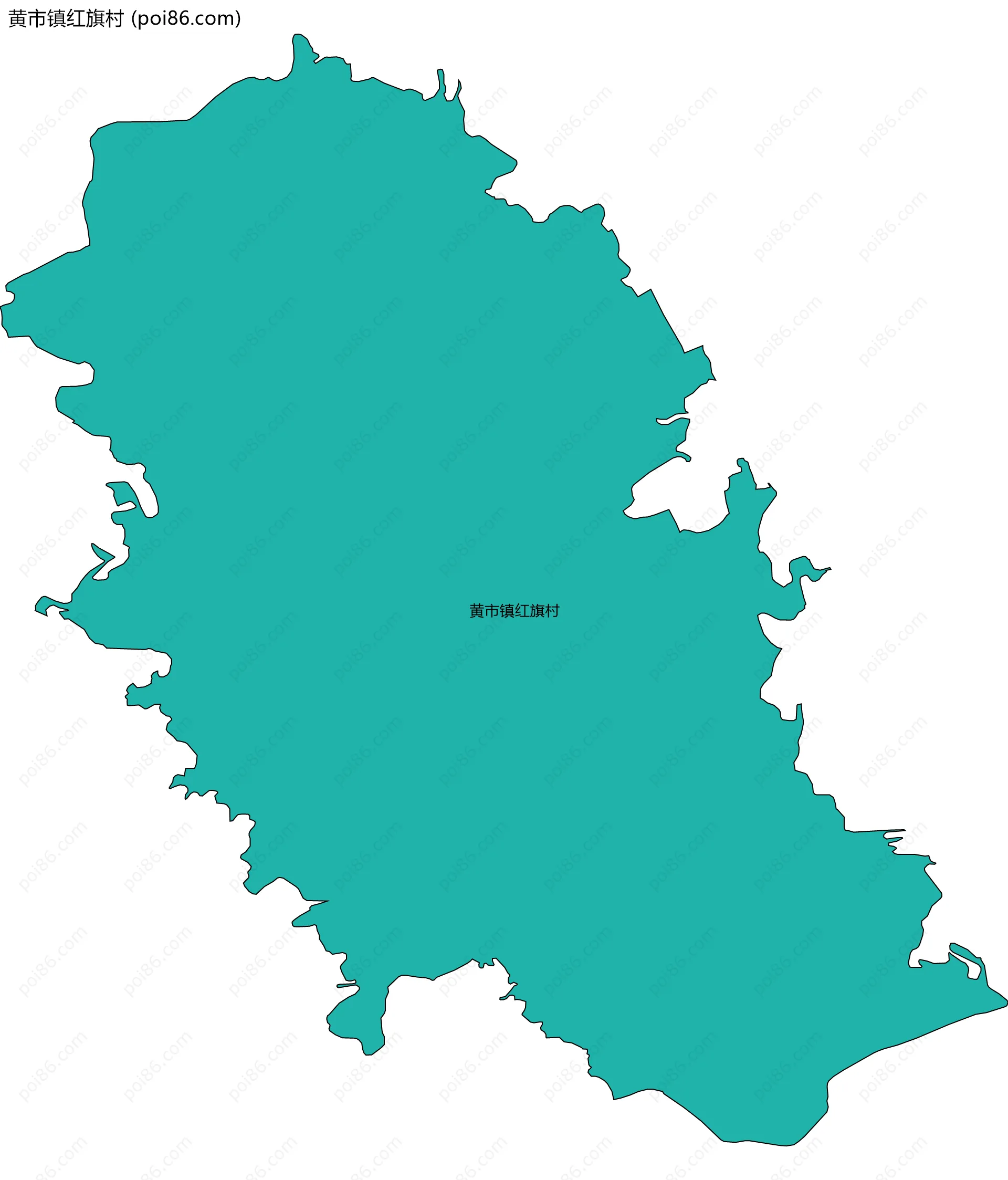 黄市镇红旗村边界地图