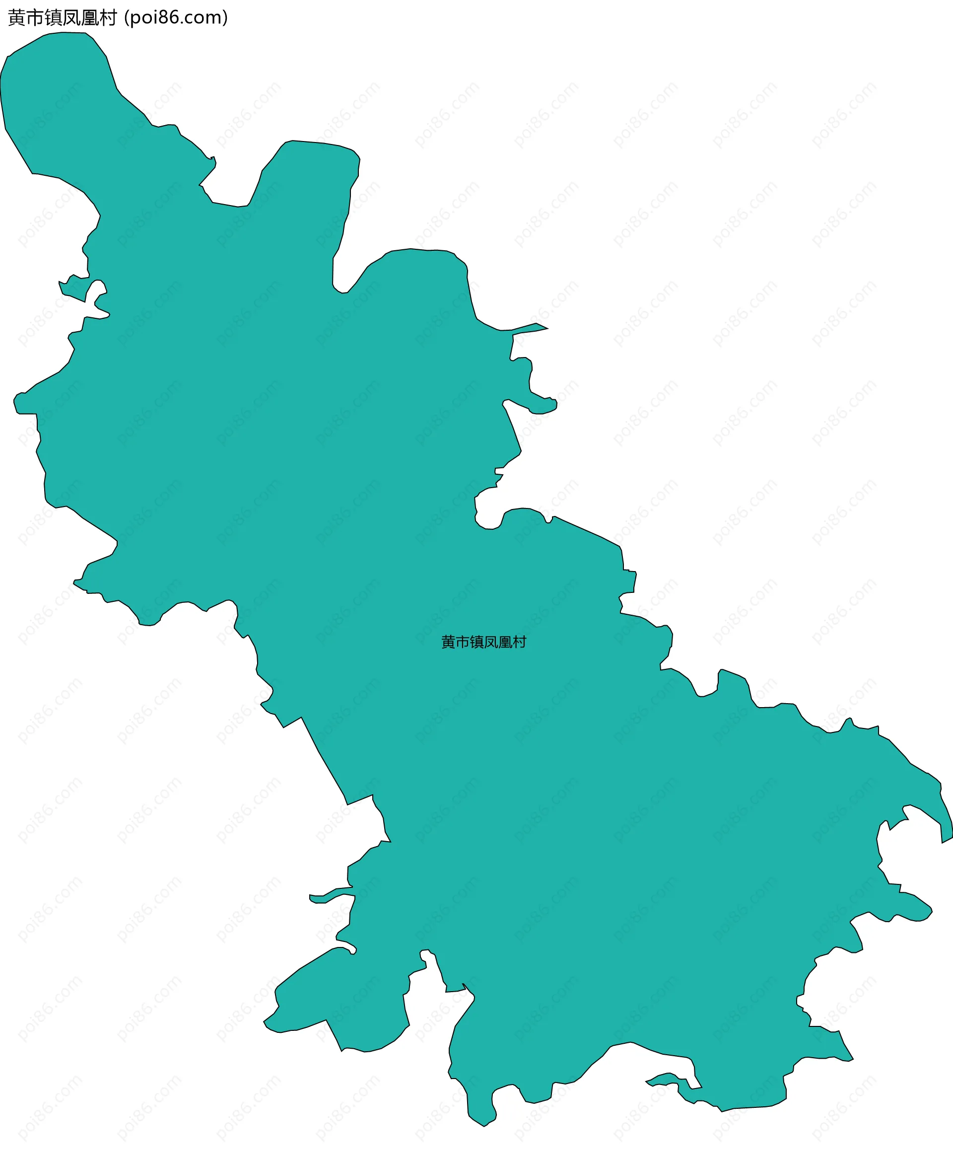 黄市镇凤凰村边界地图