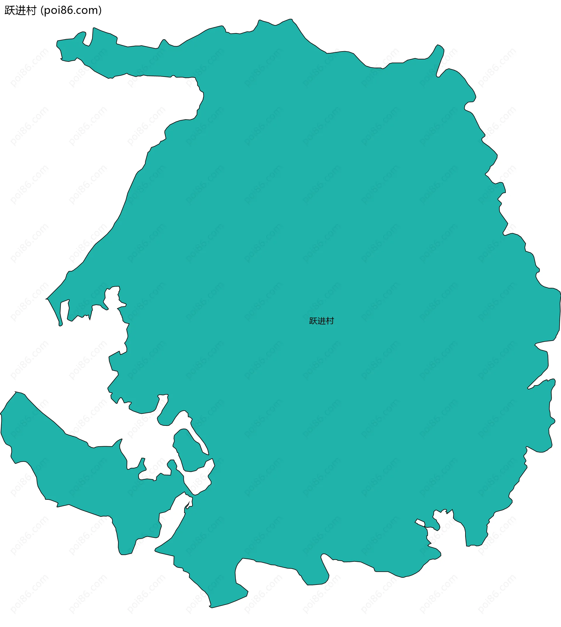 跃进村边界地图