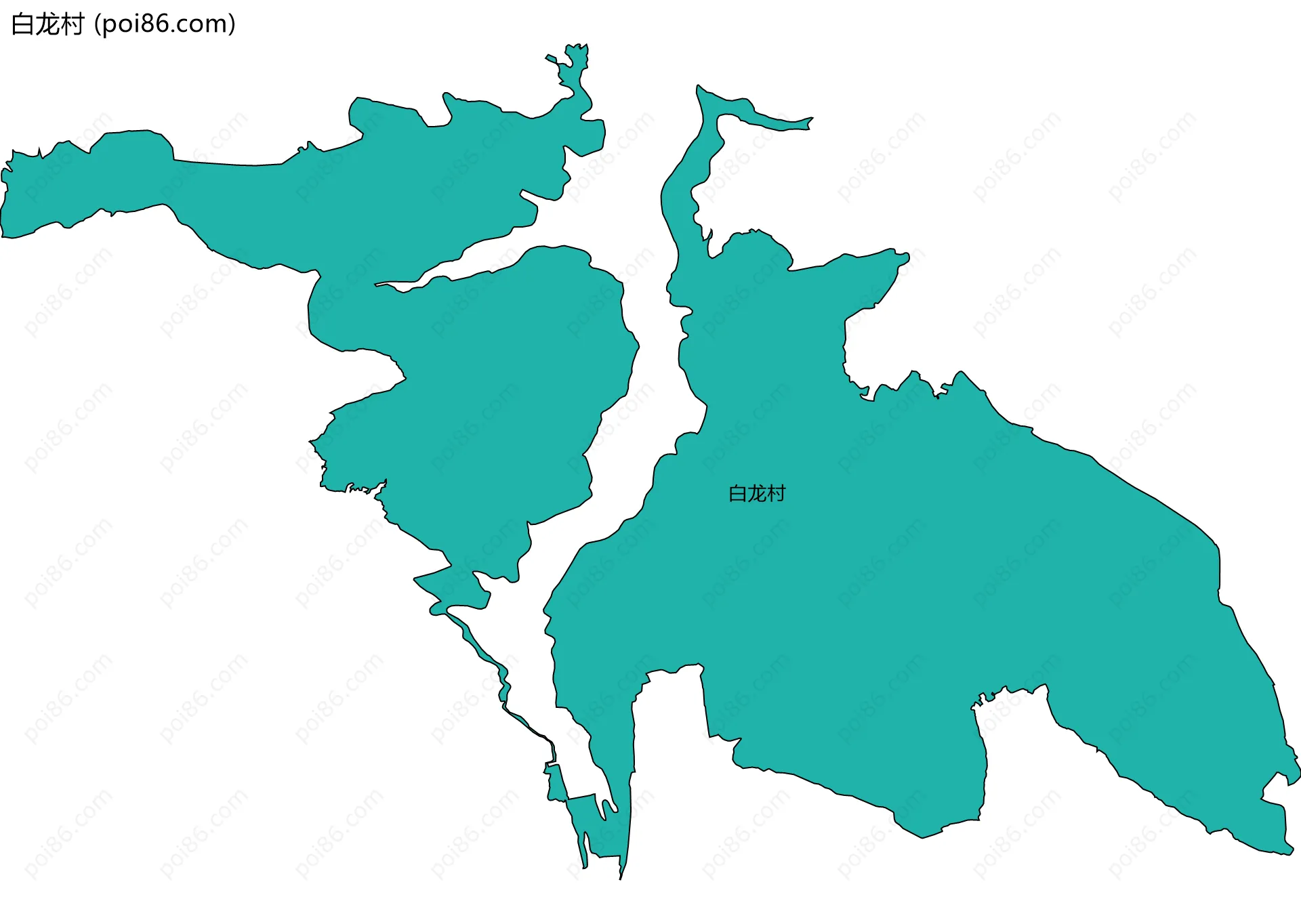 白龙村边界地图