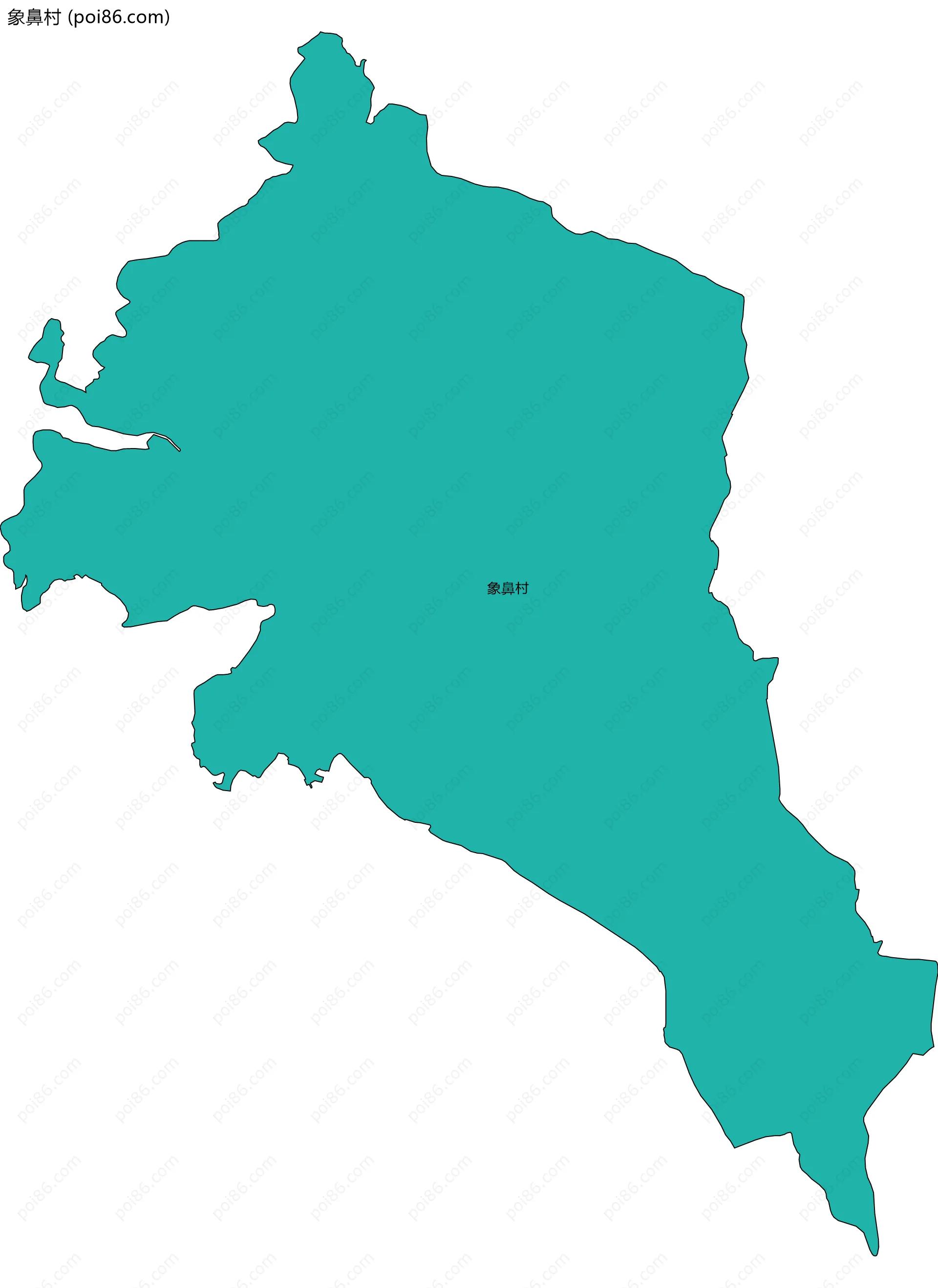 象鼻村边界地图