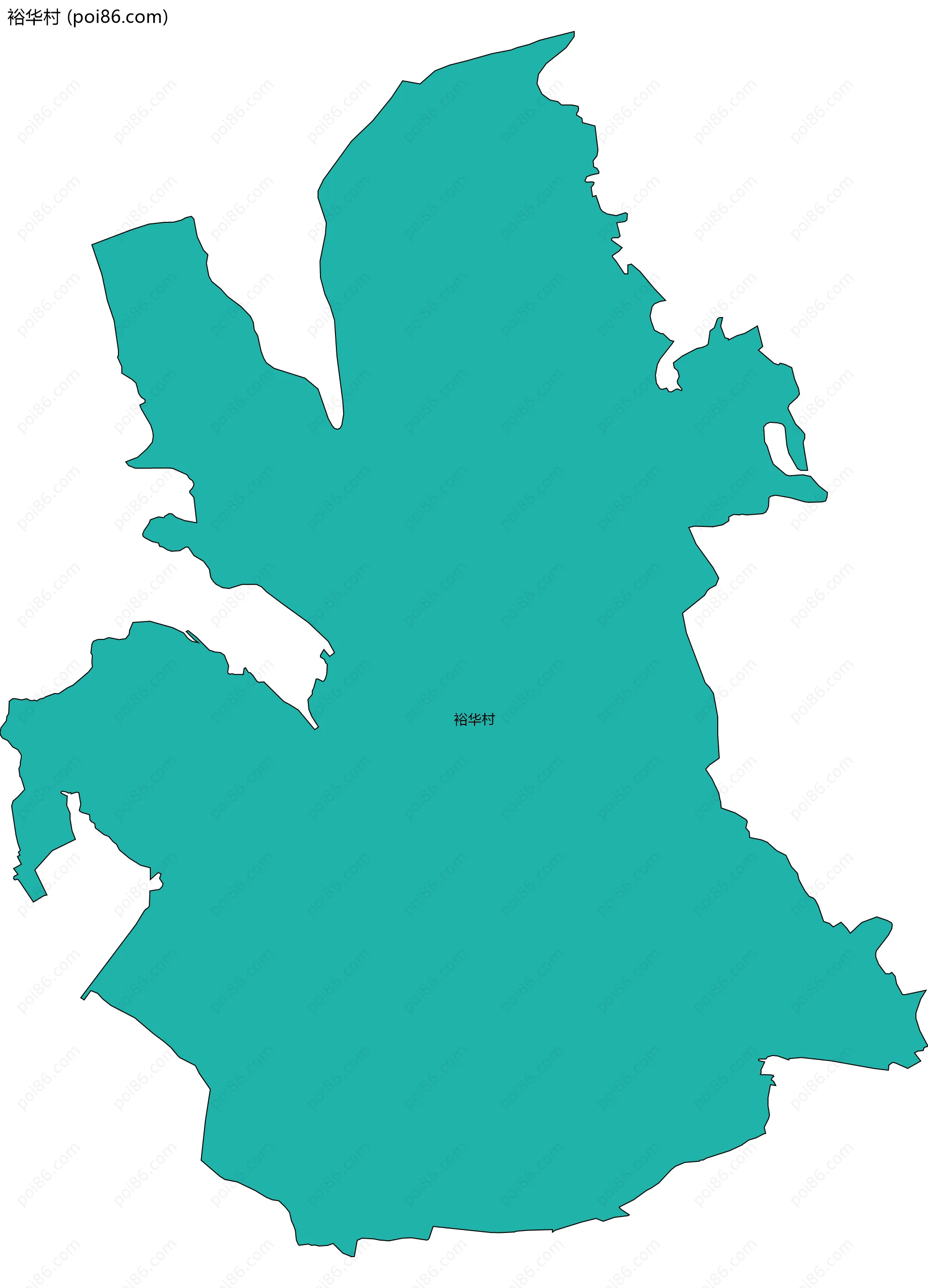 裕华村边界地图