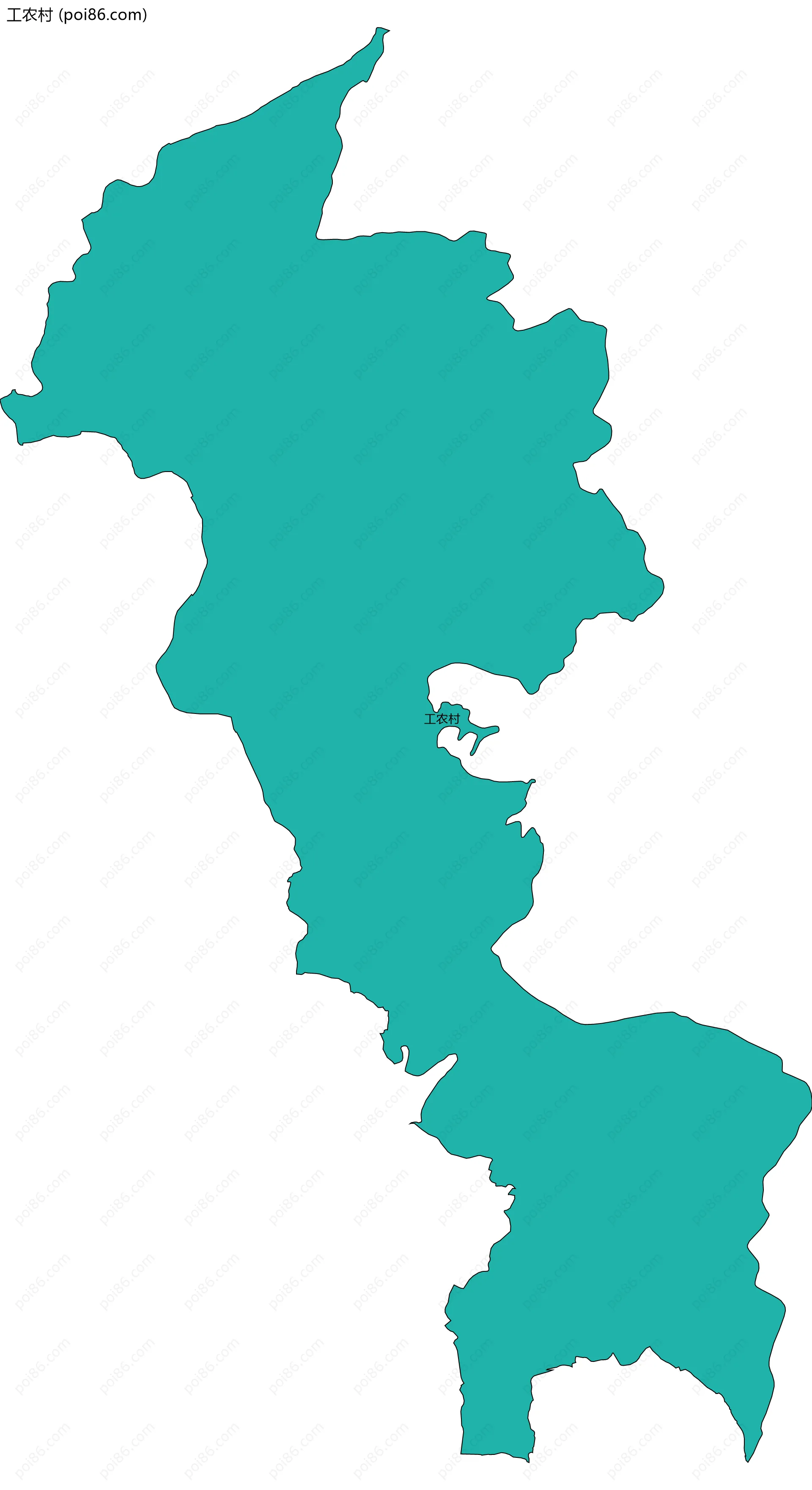 工农村边界地图