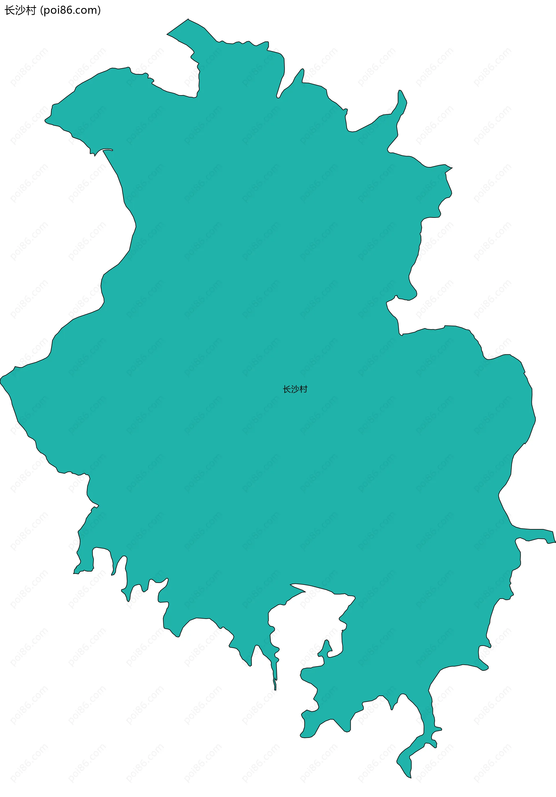 长沙村边界地图