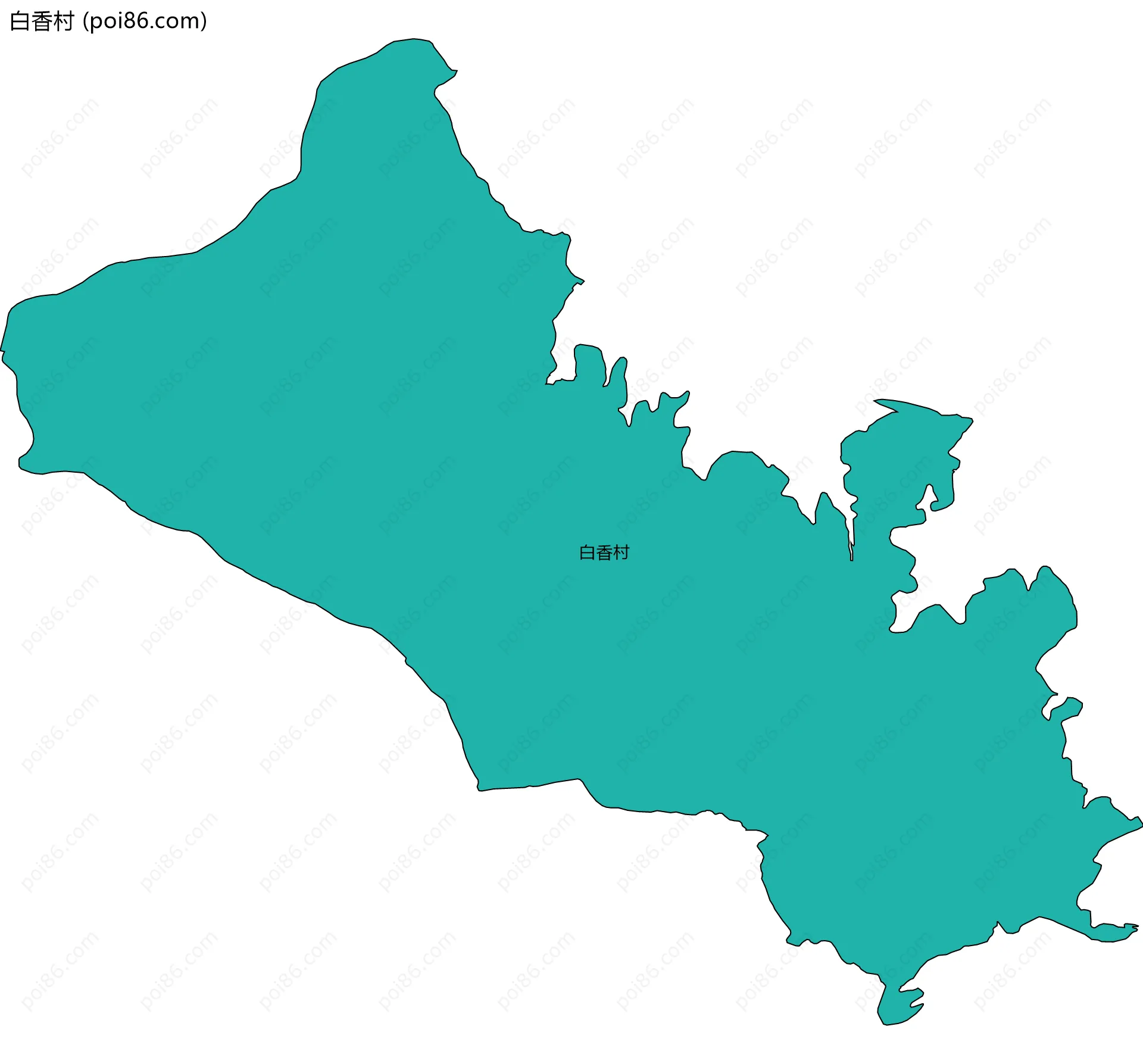 白香村边界地图